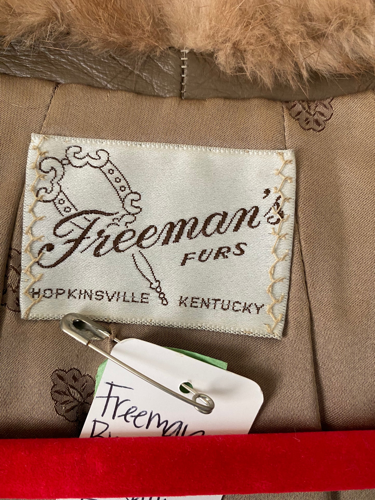 Freeman Mink Fur w/Leather Trim