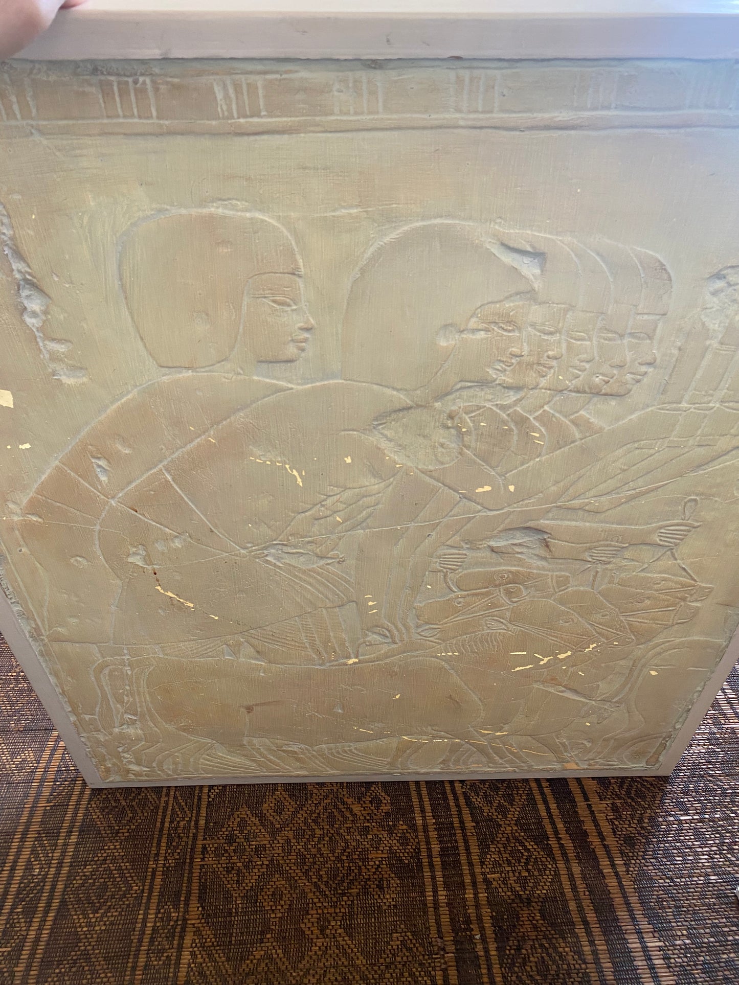 Ancient Egyptian Relief Plaster Painting