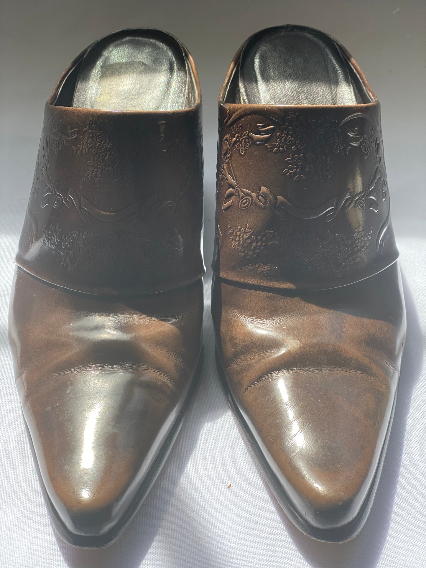 Brown Studio Spiga Pointed-Toe Mules