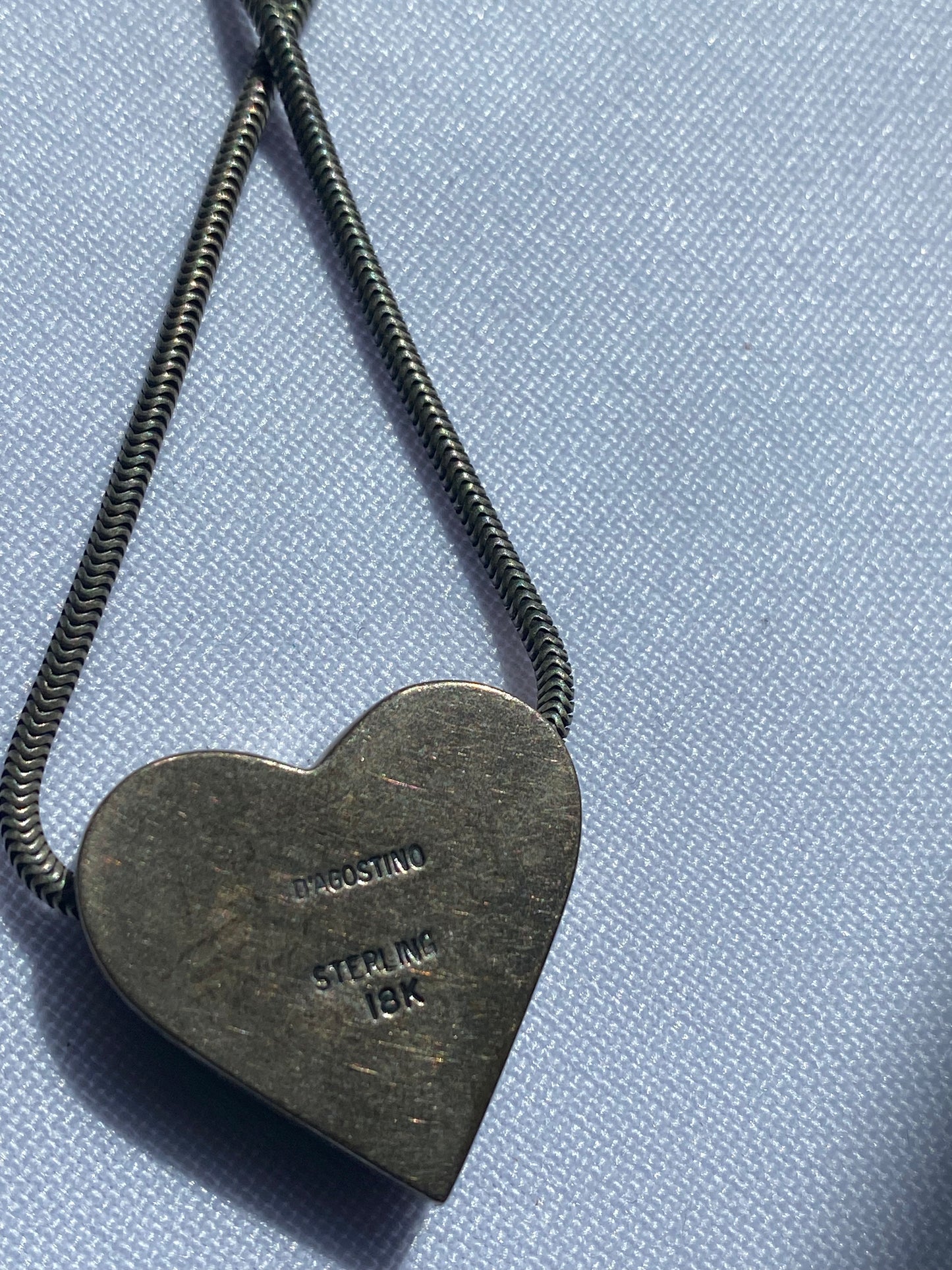 Sterling & 18K D'Agostino Heart Necklace