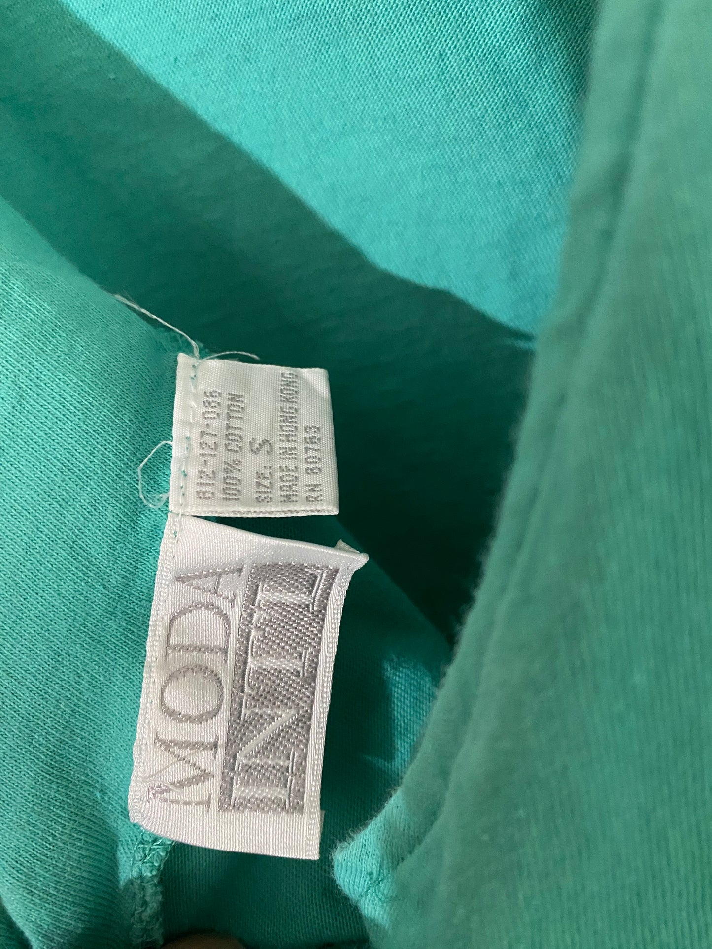 1990's Turquoise Dress with White Buttons