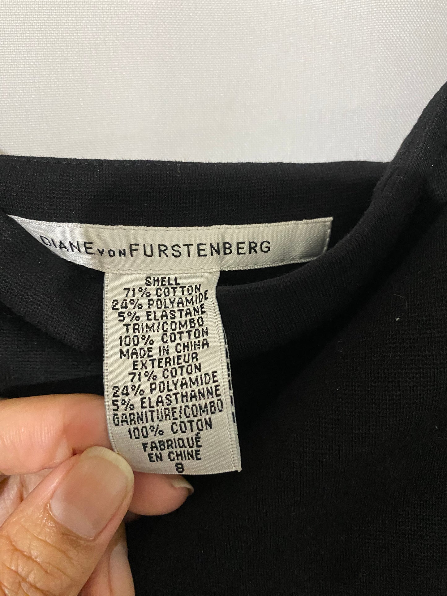 Black & Cream Diane von Furstenberg Fitted Dress