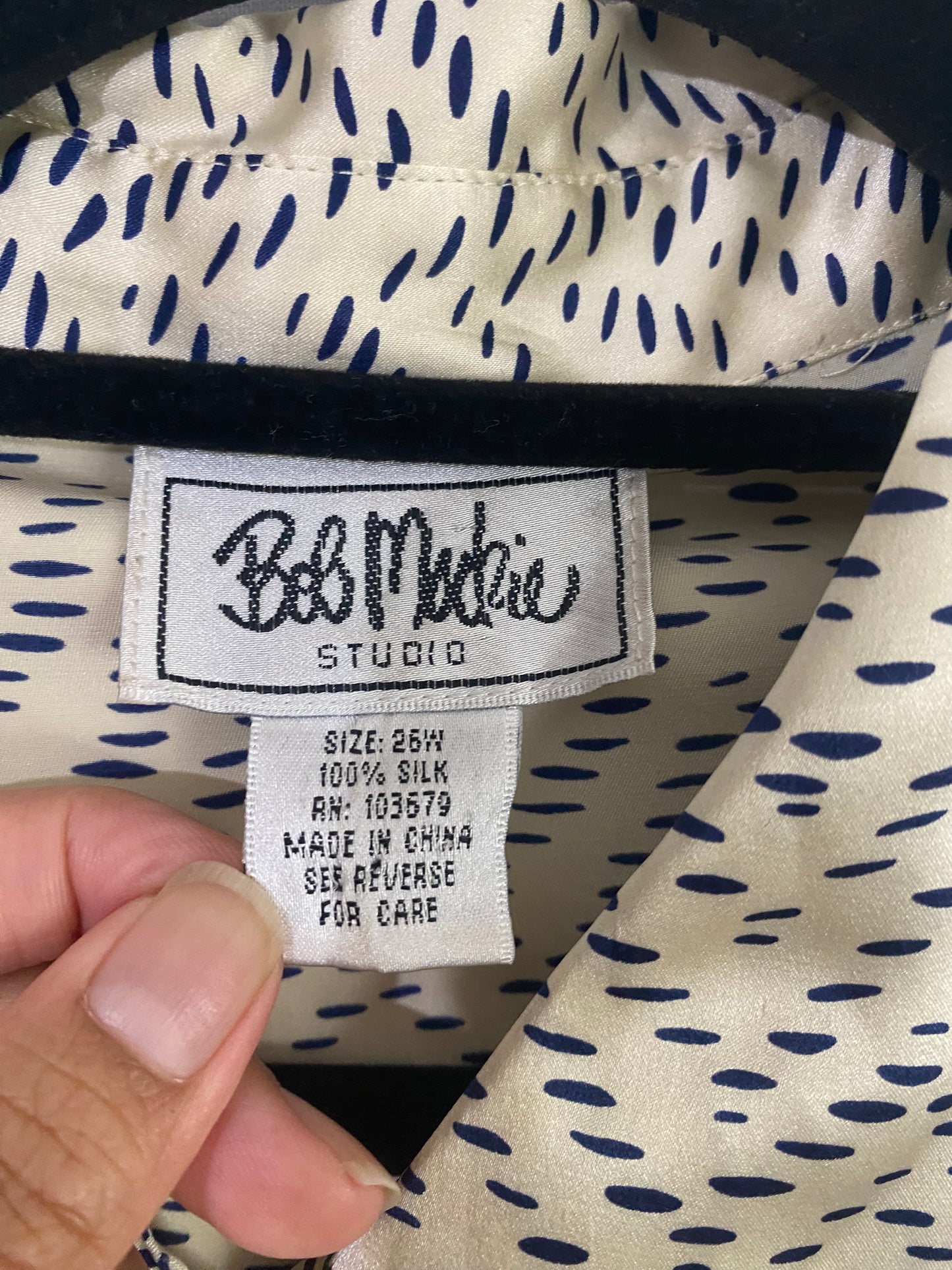 Bob Mackie Silk Long Sleeve Shirt