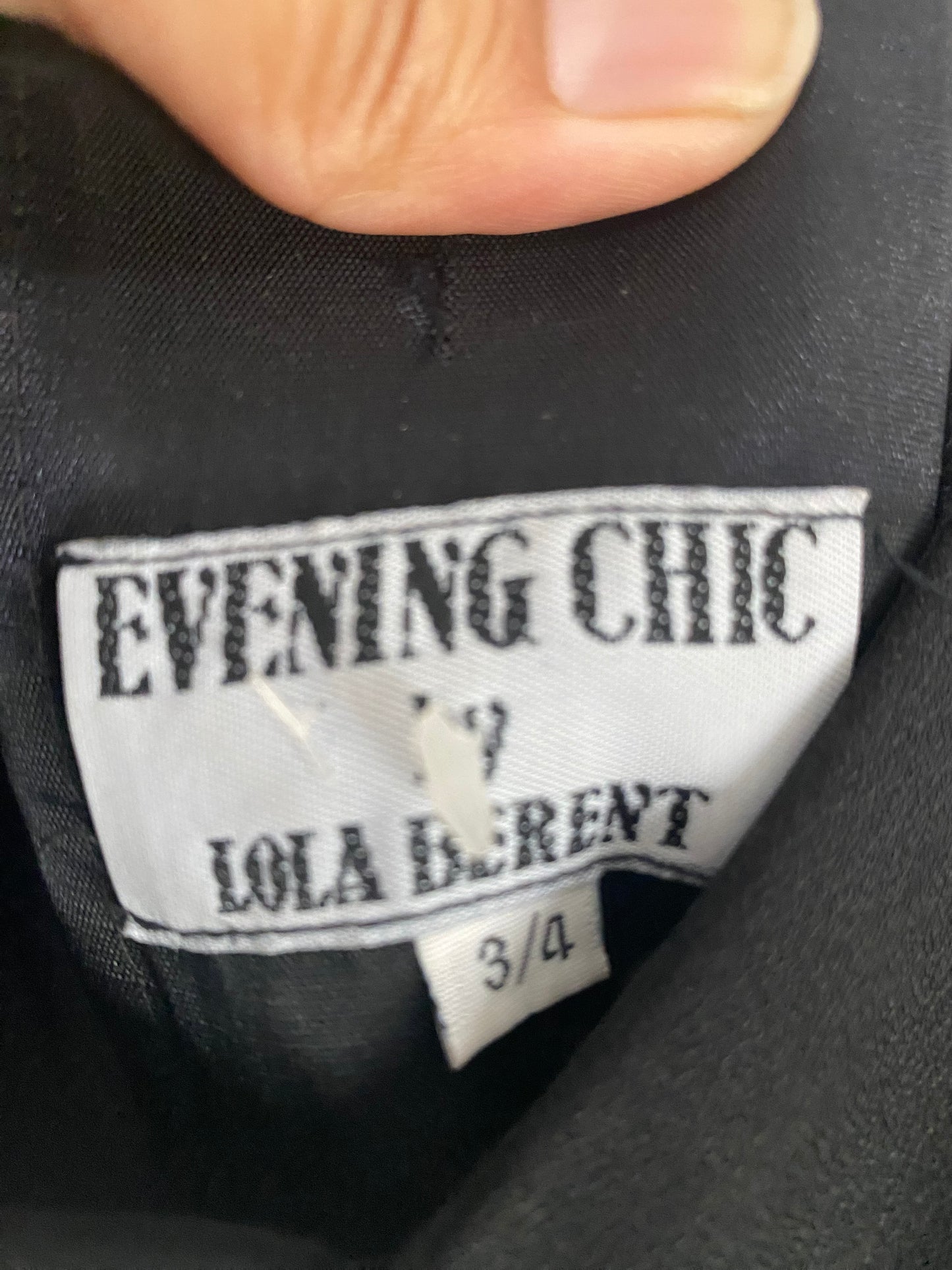 Black & White 1980's Strapless Formal Dress