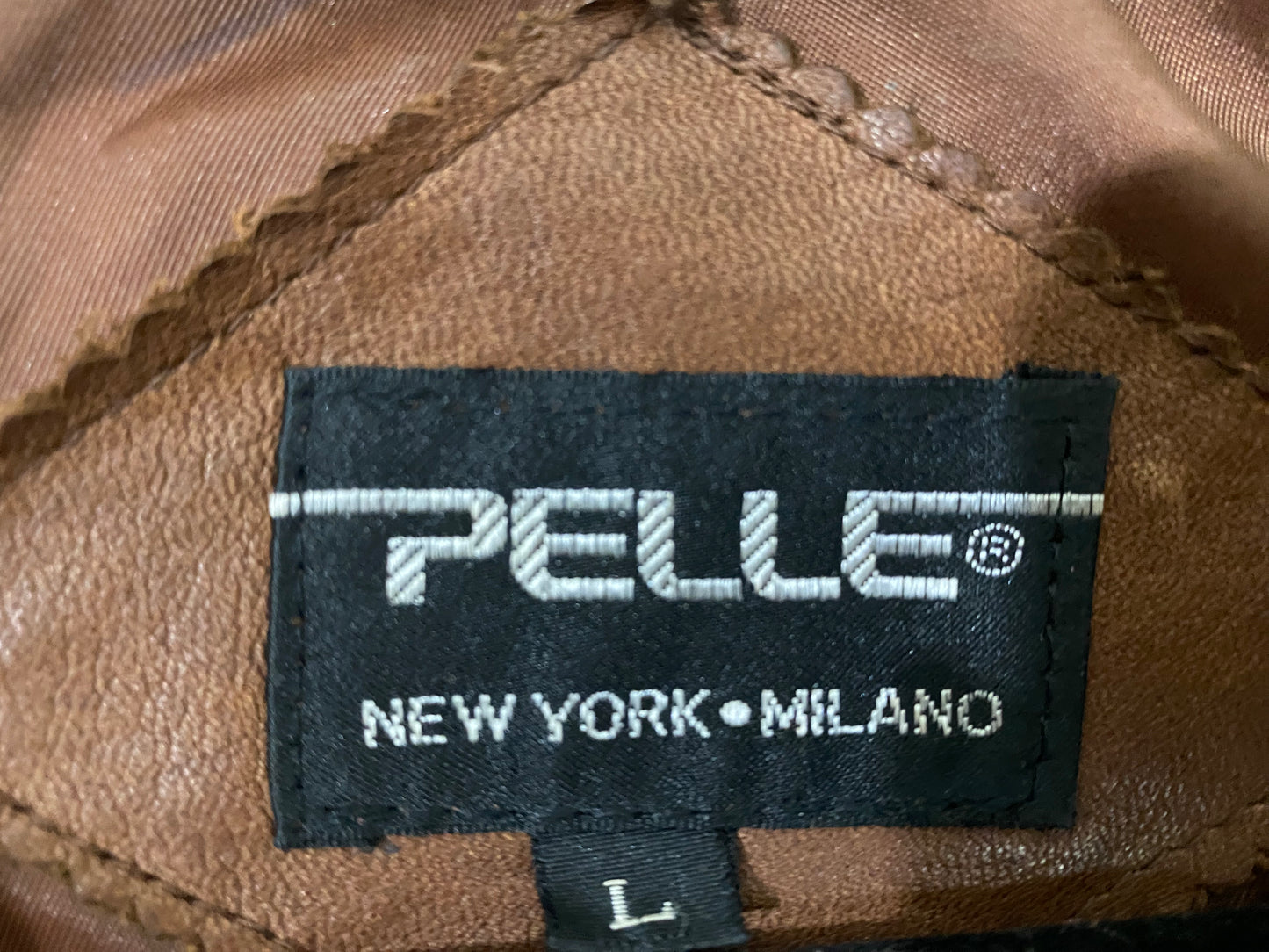 Pelle Brown Leather Trench Coat