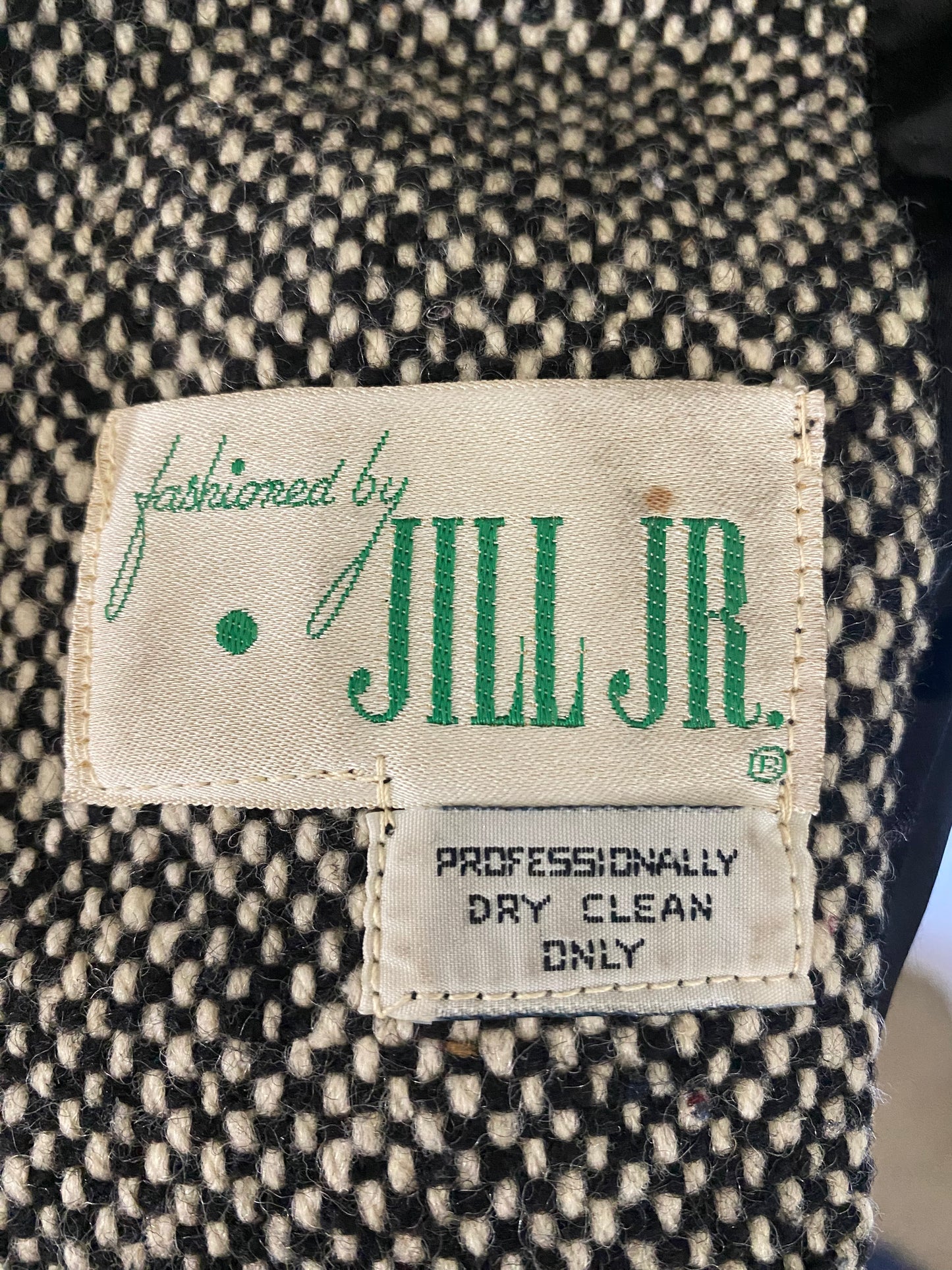 Black/Cream Tweed Lined Jacket