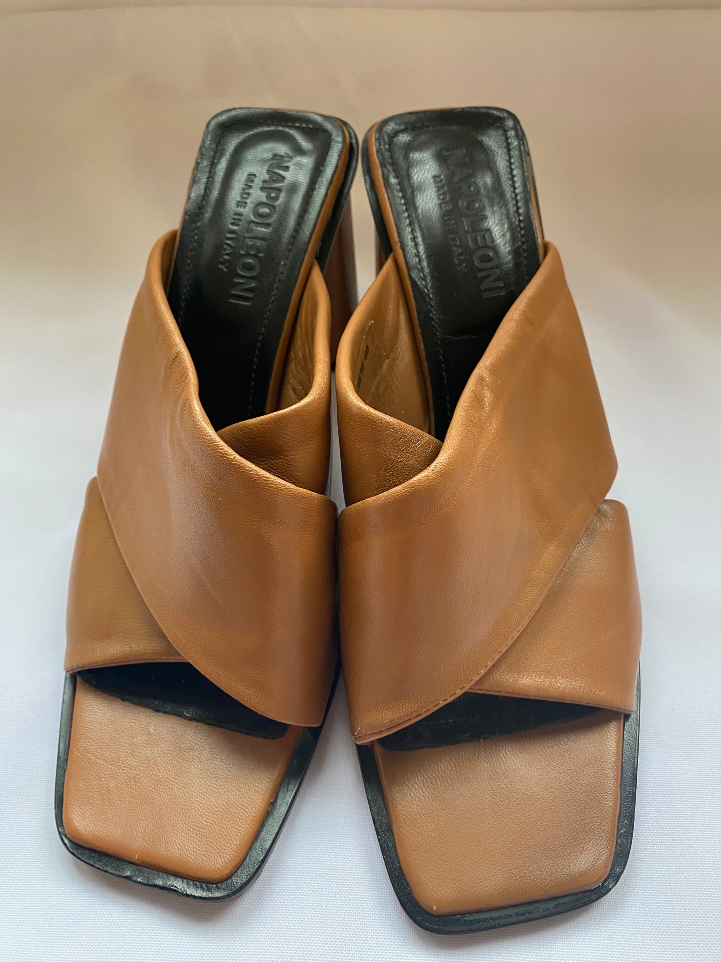 Tan Leather Napoleoni Mules
