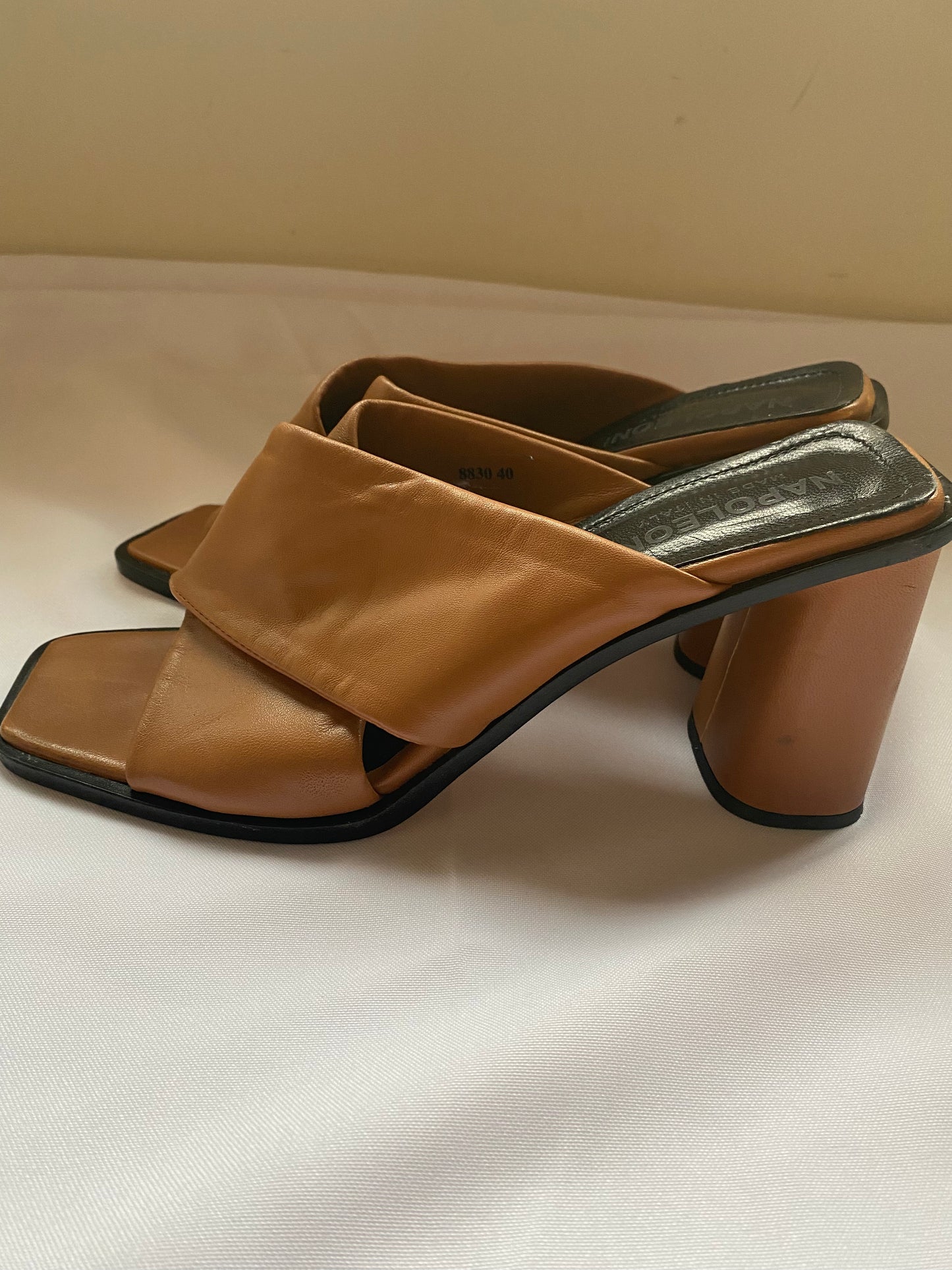 Tan Leather Napoleoni Mules