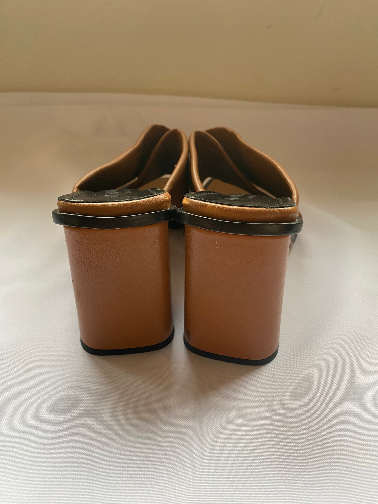 Tan Leather Napoleoni Mules