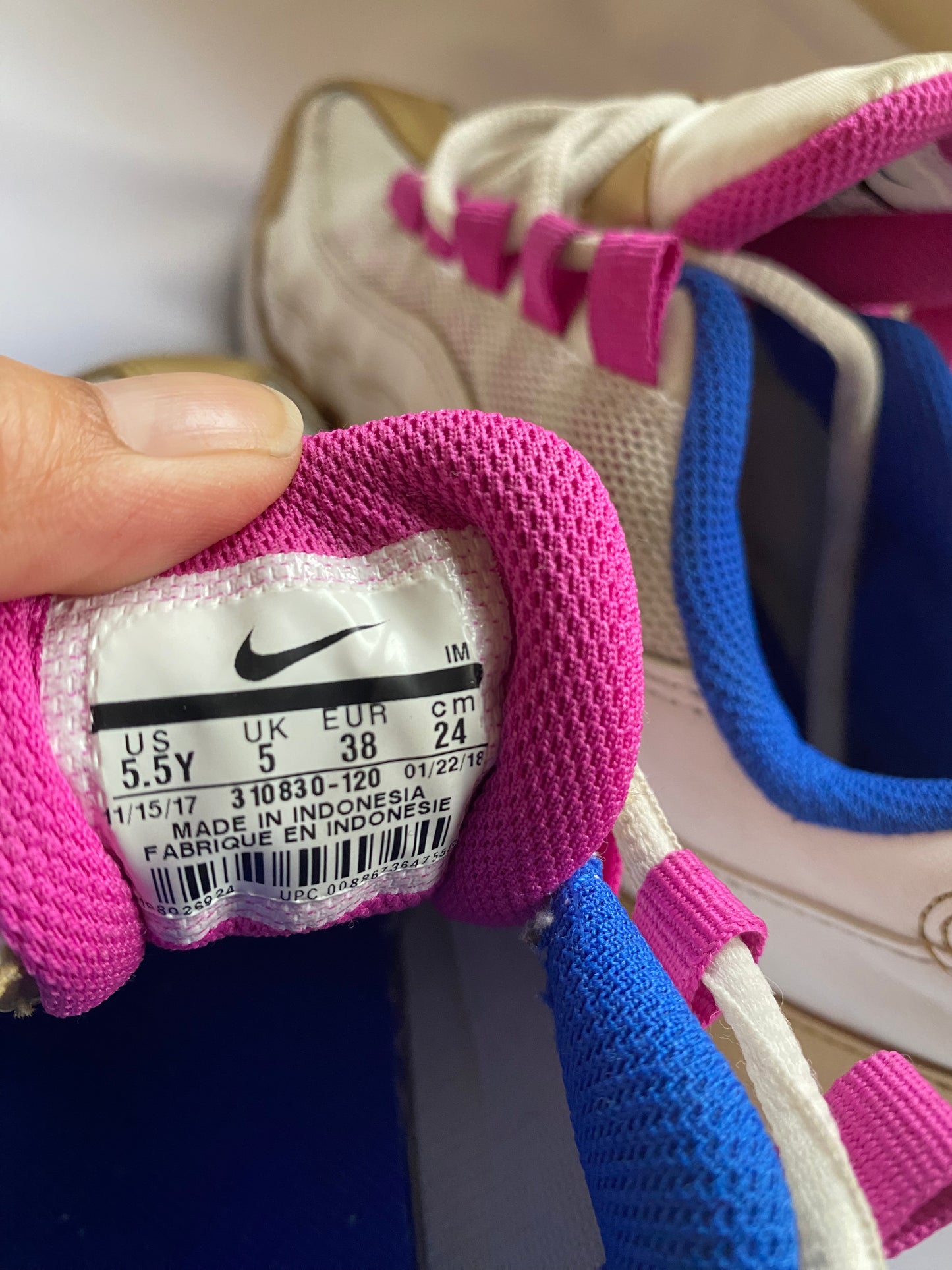 Nike Gold, Pink, Blue AirMax