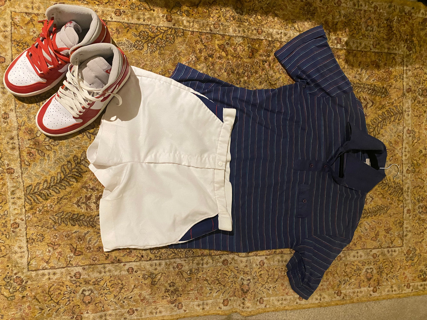 Blue Striped Collared Dad Shirt