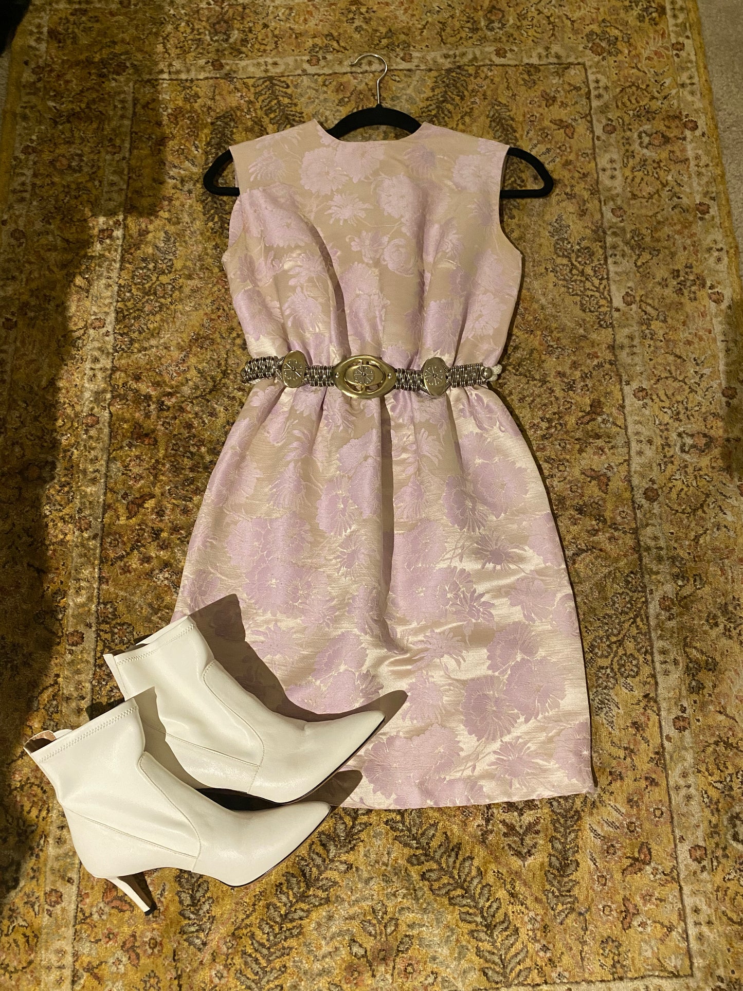 Light Pink Brocade Dress