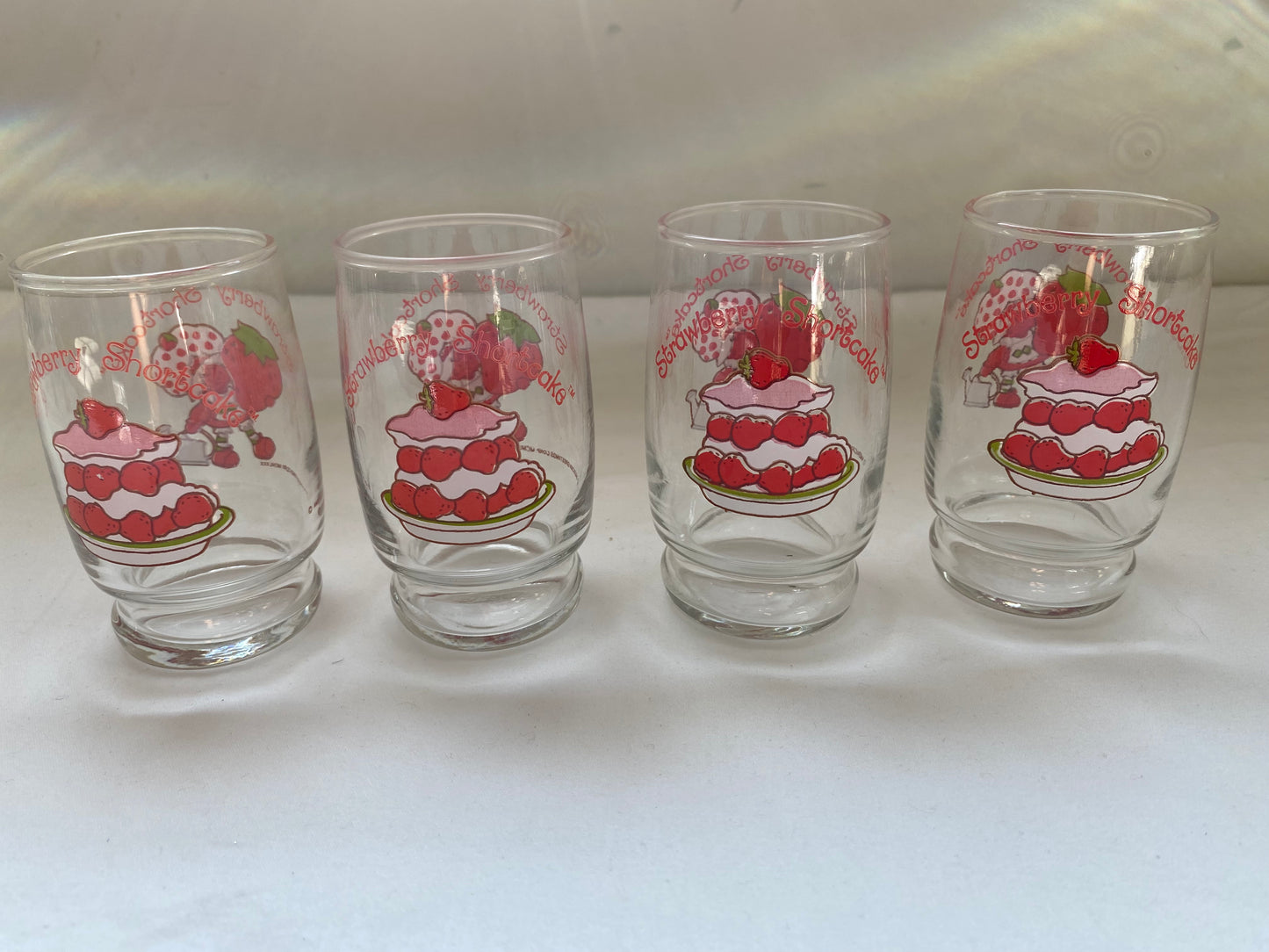 4 Strawberry Shortcake Glasses