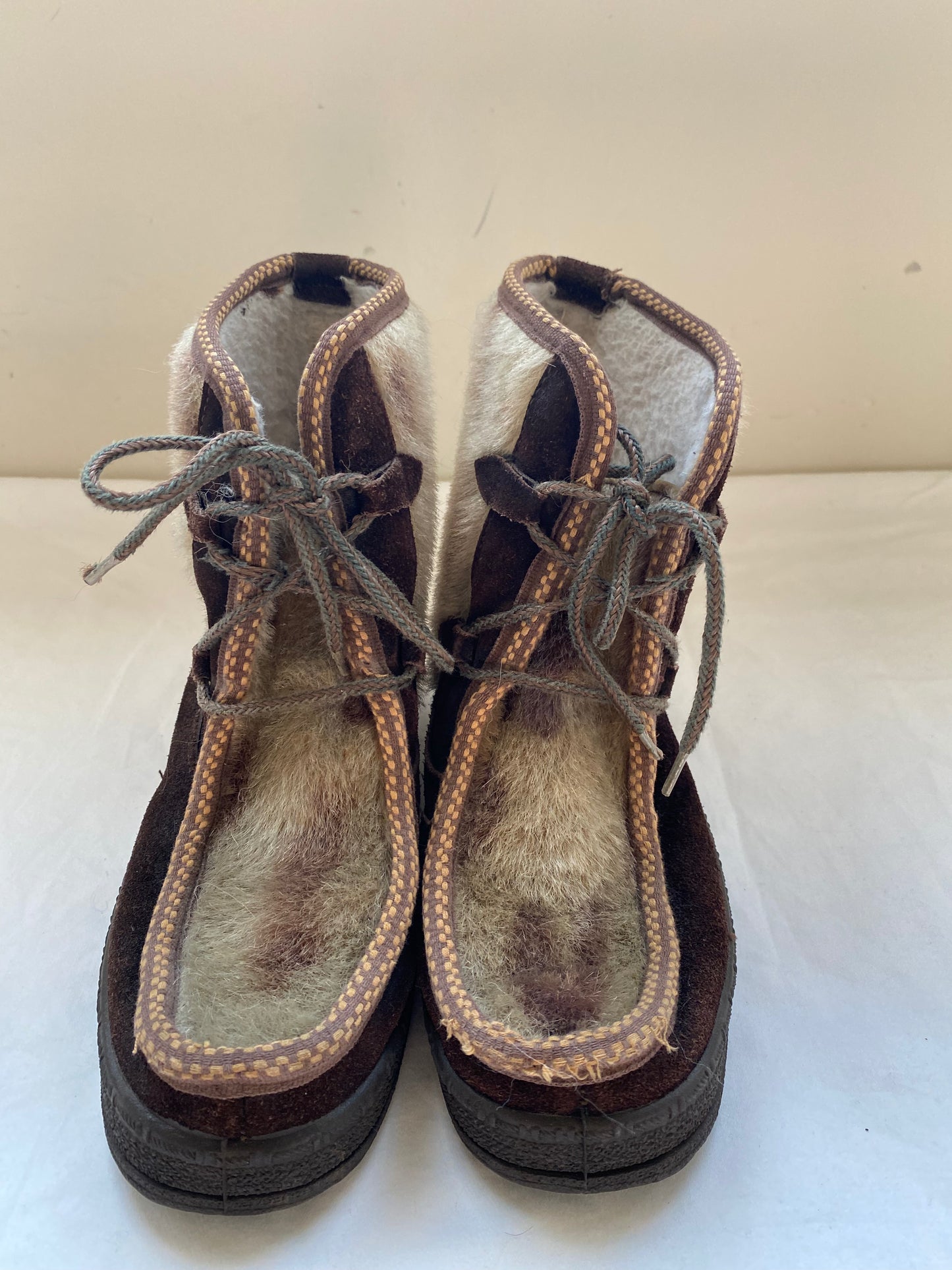 Italian Suede & Animal Fur Boots