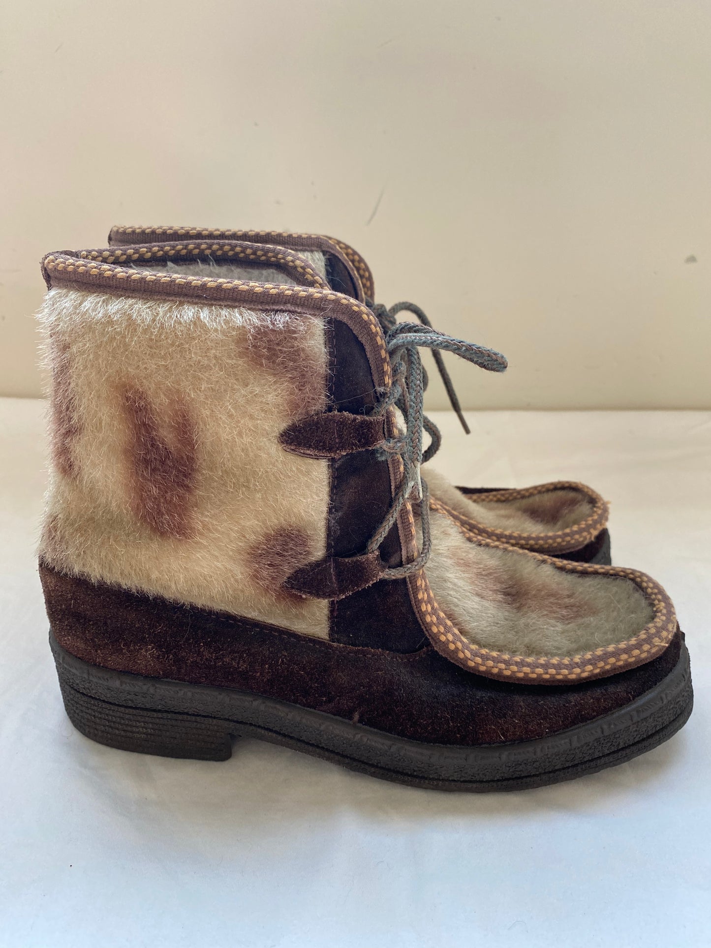 Italian Suede & Animal Fur Boots