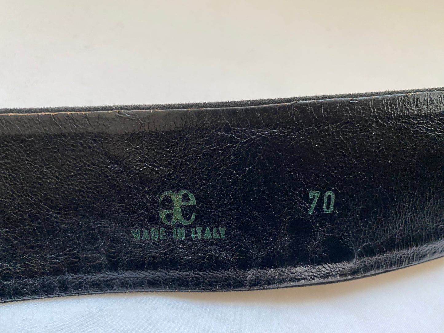 Black Suede Belt with Rhinestone Animals