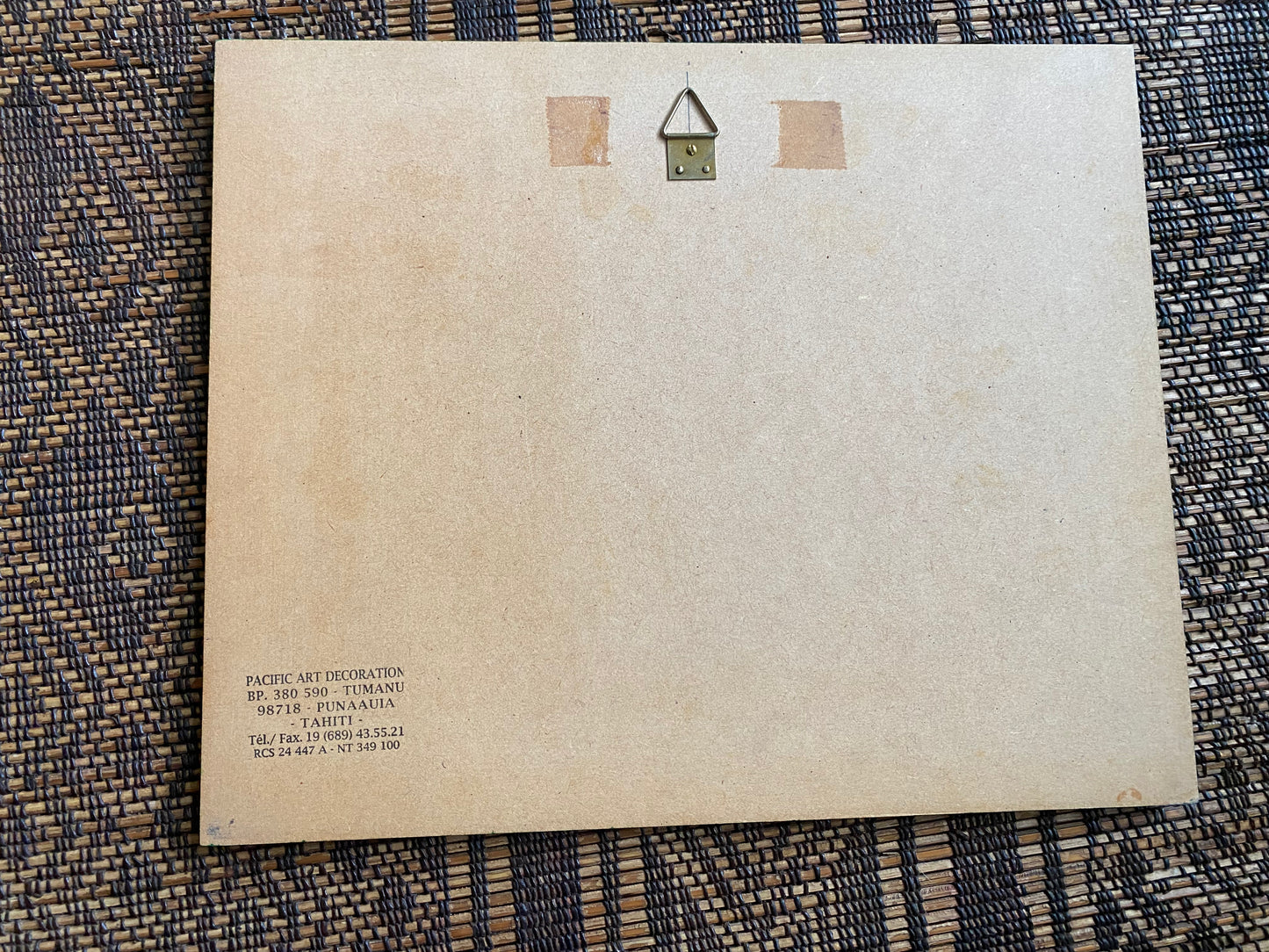 Tahitian Art Scene on Wood Board