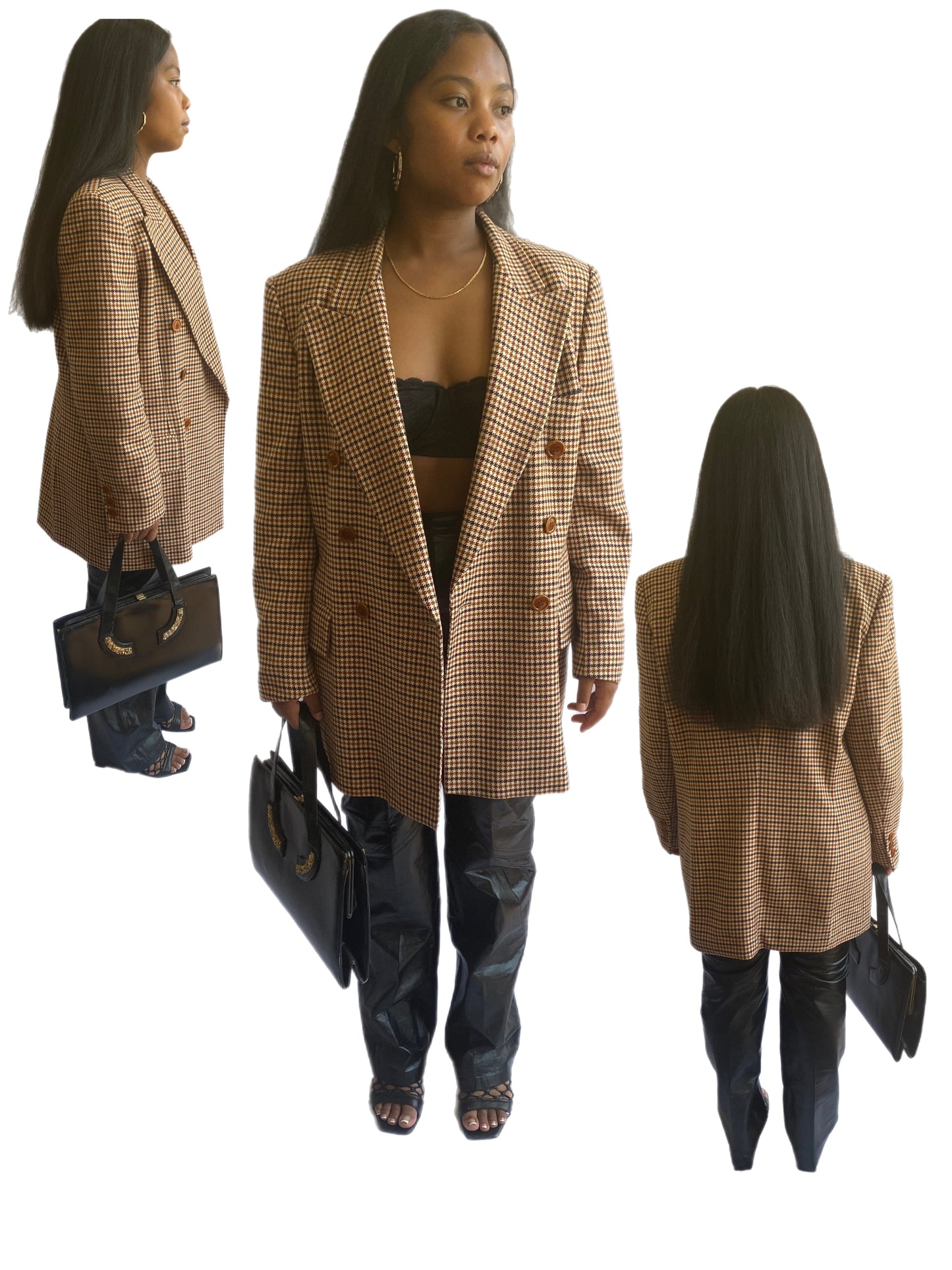 Montgomery Ward Black Leather Pants