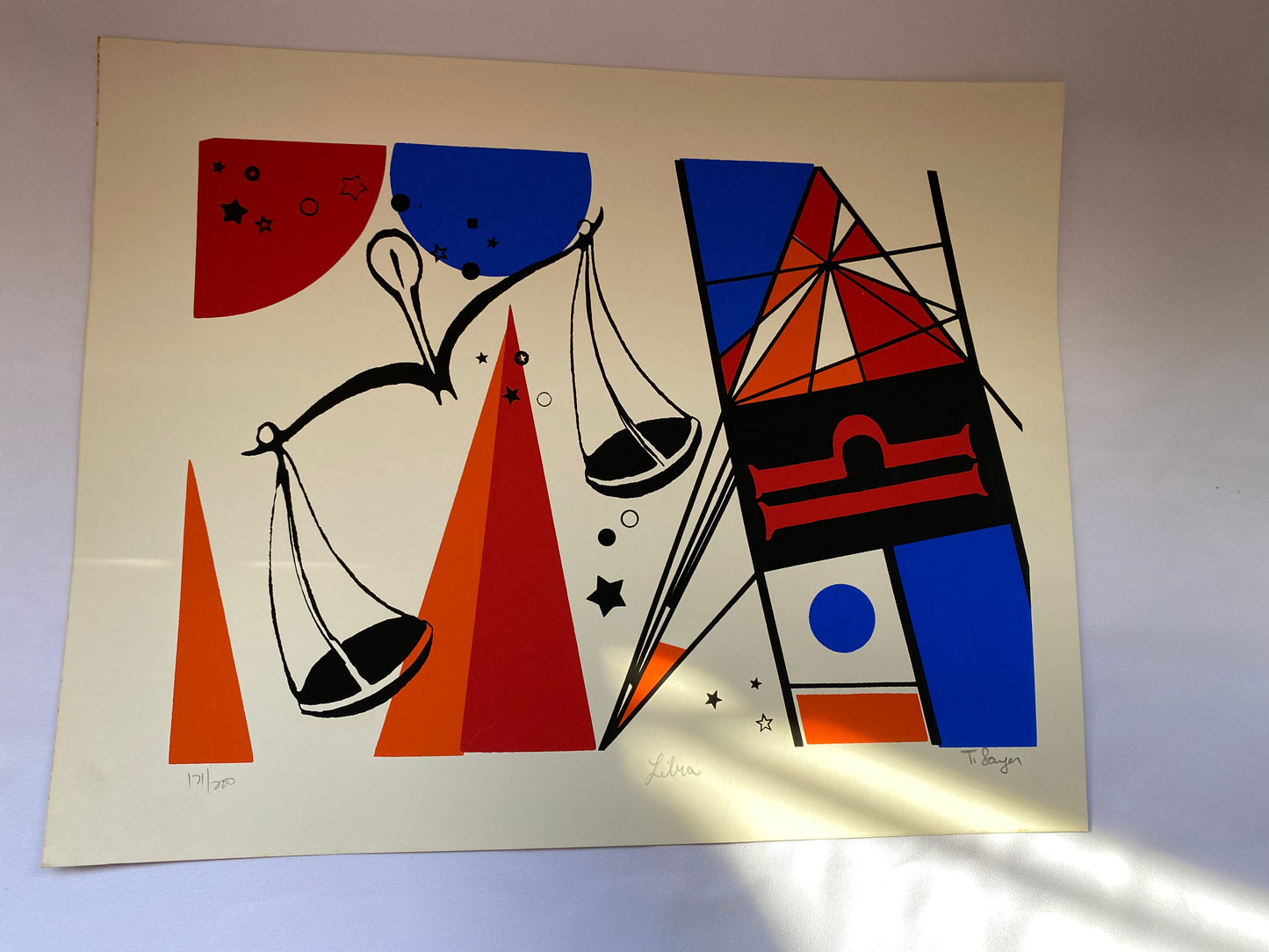 Libra Silkscreen Signed by T. Sayer