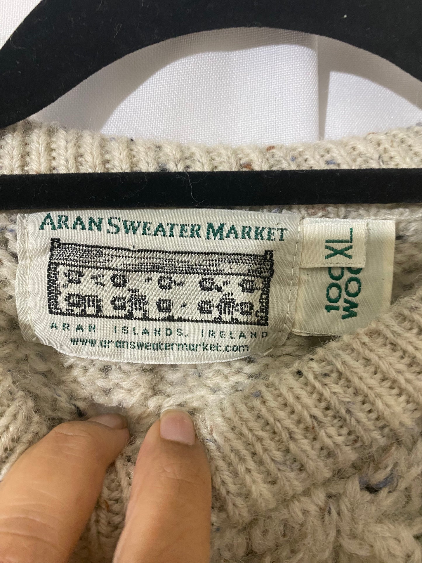 Cream Knit Sweater with Gray Tint