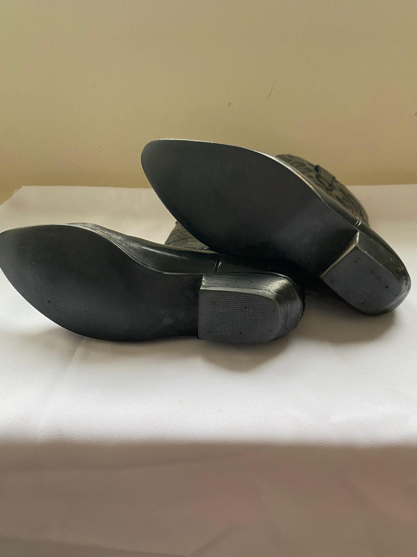 Black Leather Cowboy Boots