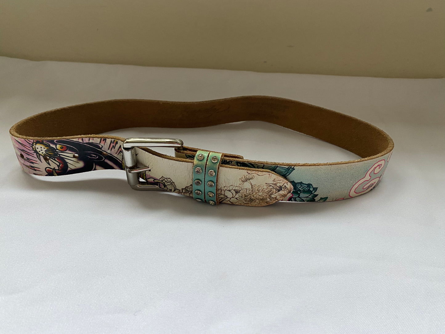 Y2K Leather Ed Hardy Belt