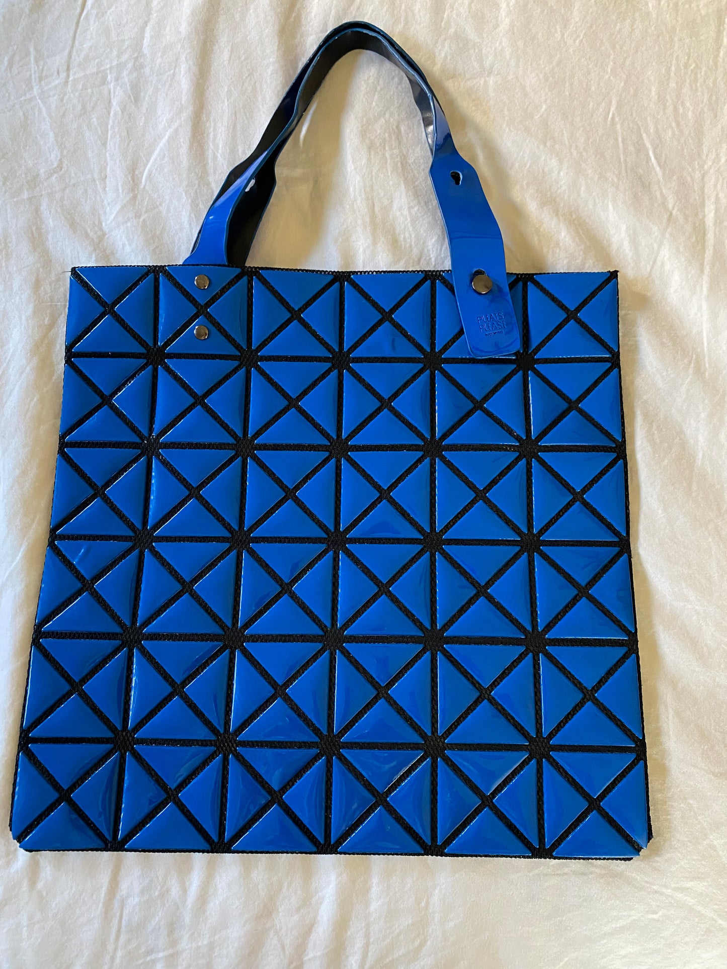 Issey Miyake Blue Pleats Please Tote