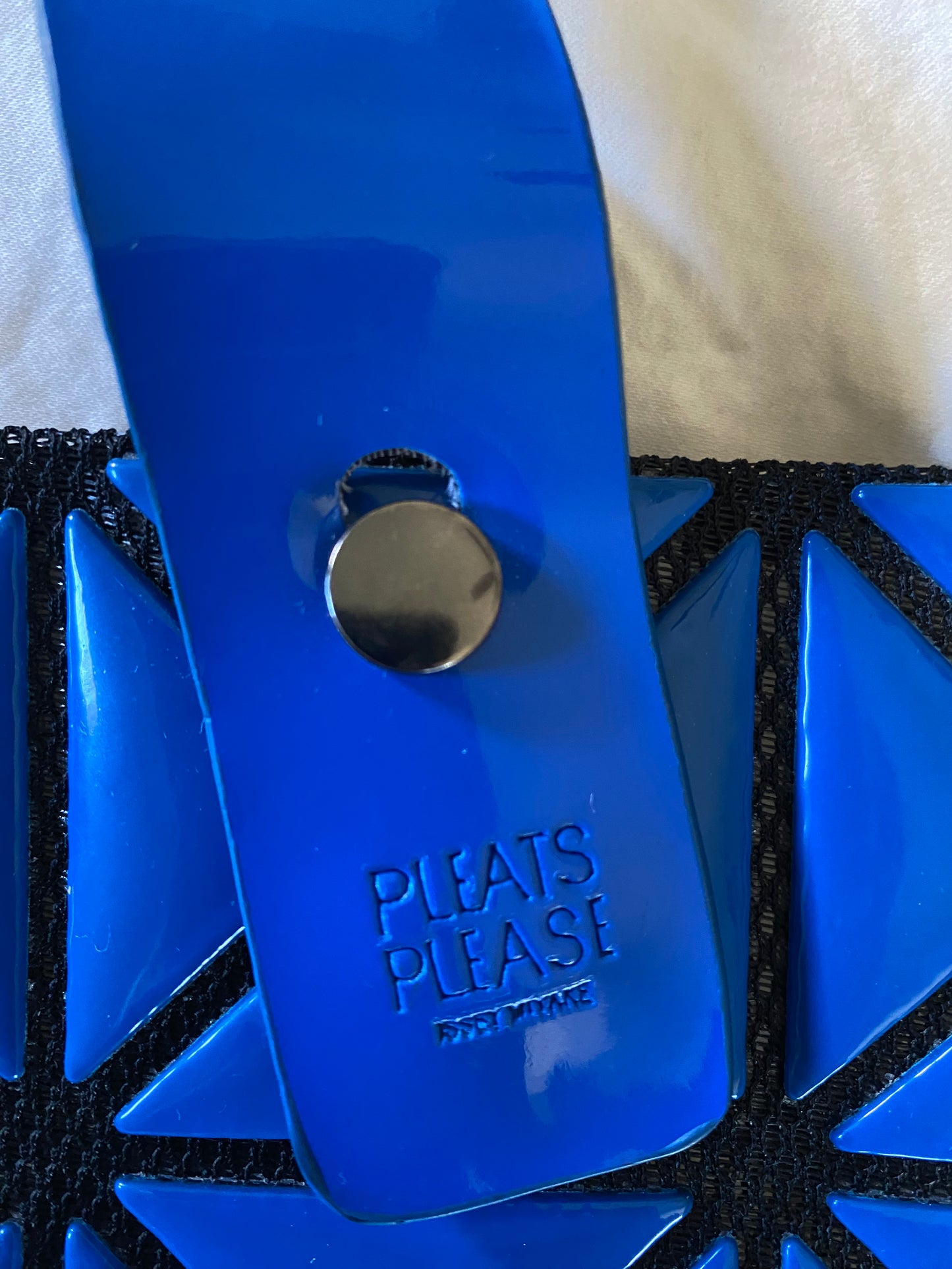 Issey Miyake Blue Pleats Please Tote