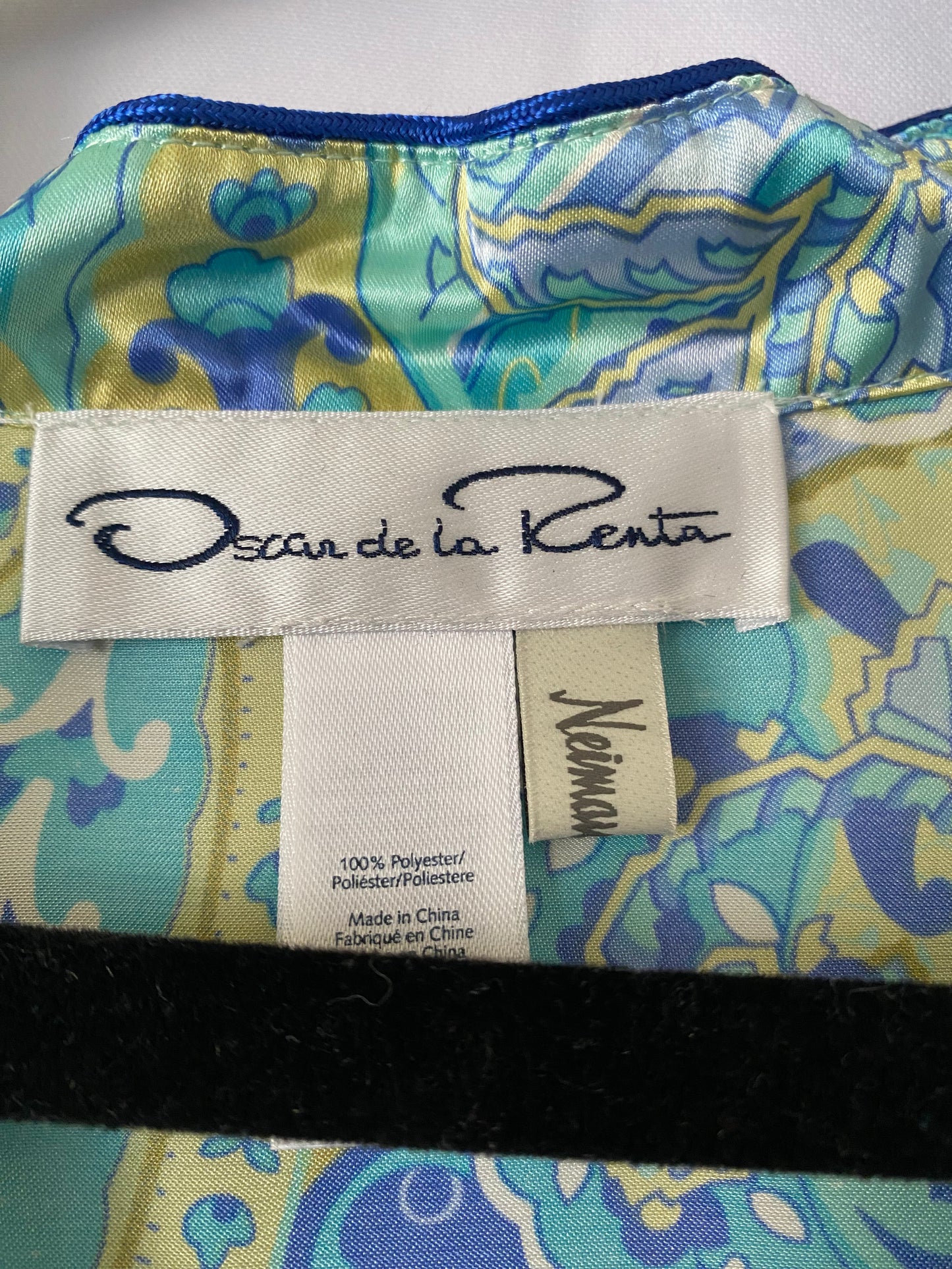 Oscar de la Renta Long Blue Kaftan Dress