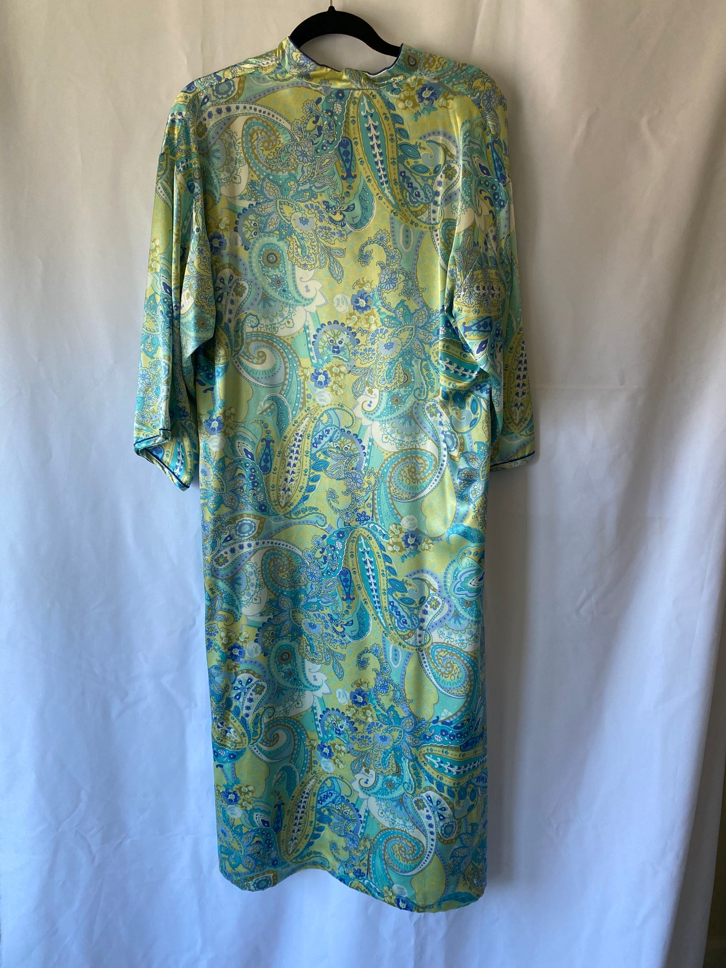 Oscar de la Renta Long Blue Kaftan Dress