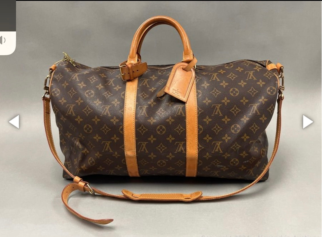 Louis Vuitton Keepall 50 Monogram Bandouliere Bag (Authenticated)