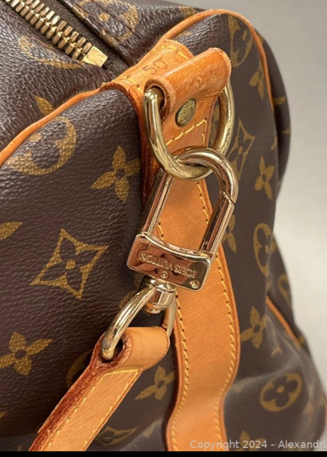 Louis Vuitton Keepall 50 Monogram Bandouliere Bag (Authenticated)