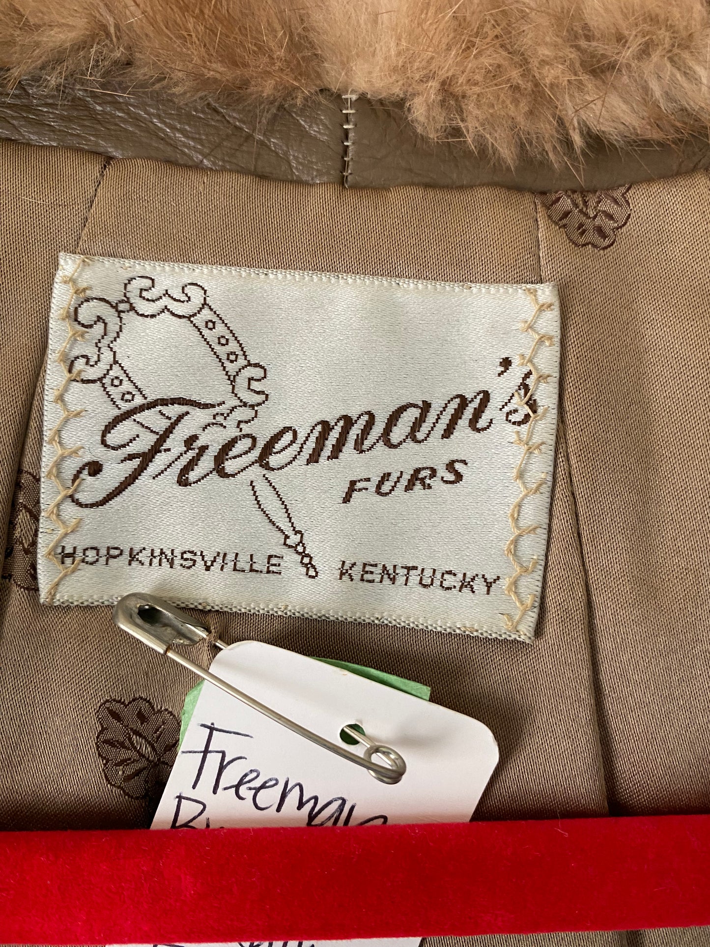 Freeman Mink Fur w/Leather Trim