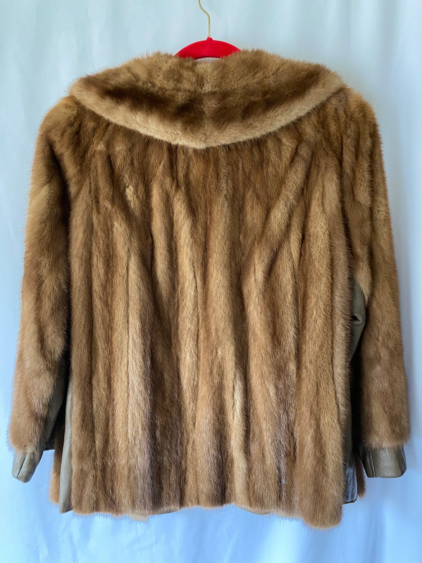 Freeman Mink Fur w/Leather Trim