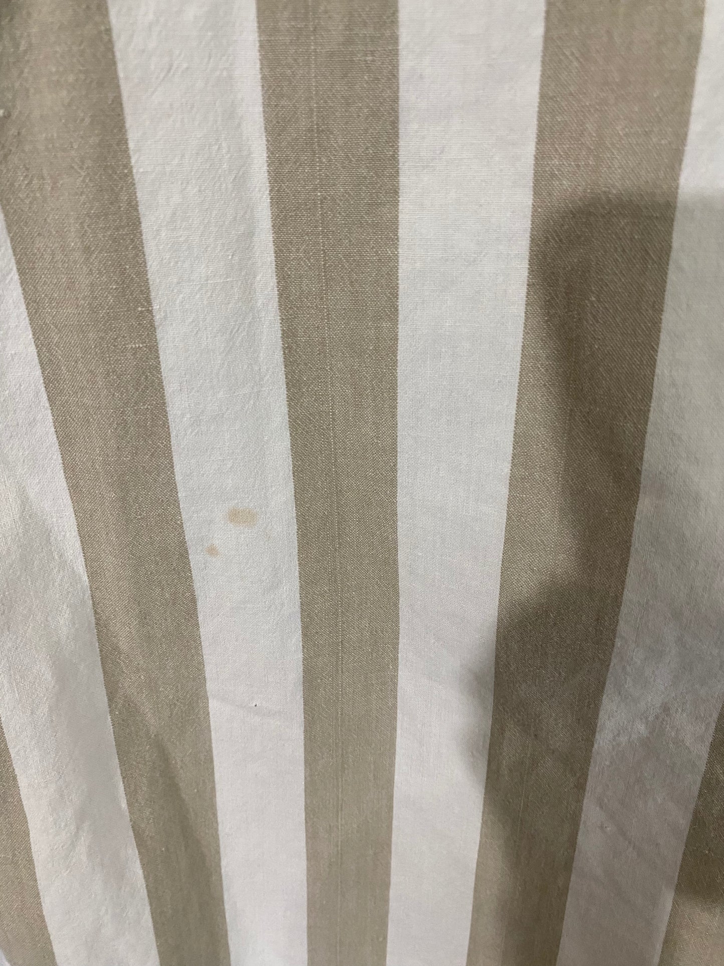 Tan/white Striped Jumpsuit
