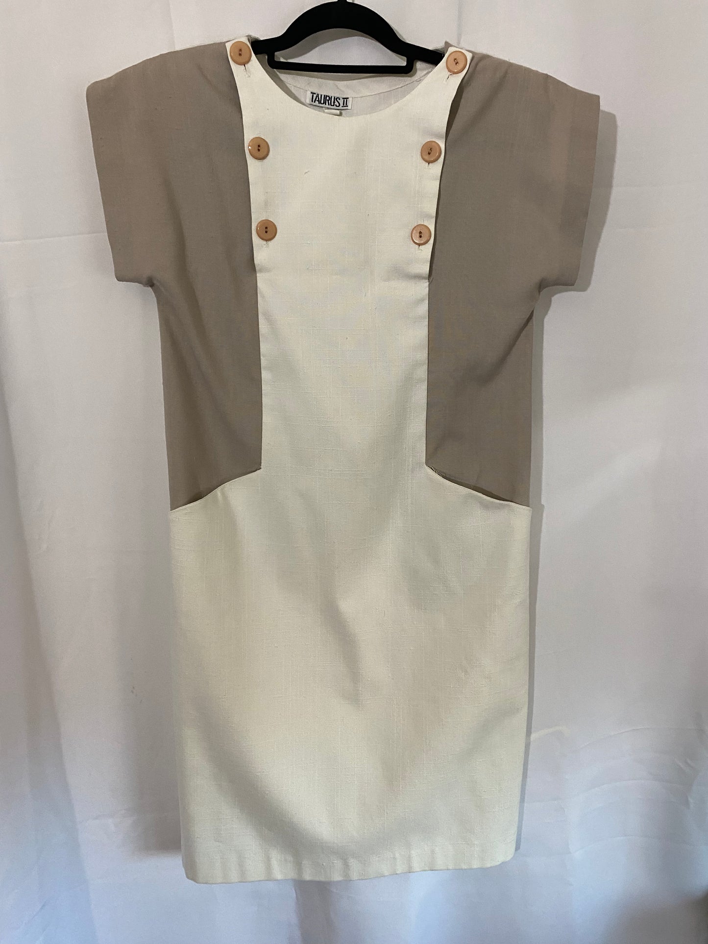 1980's Cream/Tan Dress