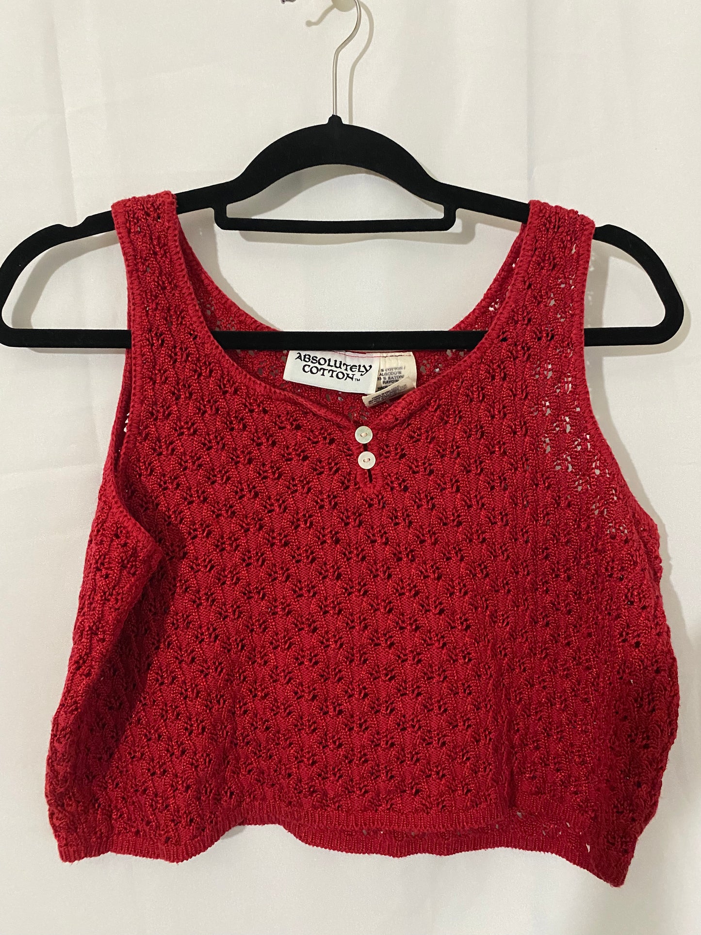 Red Knit Tank Top