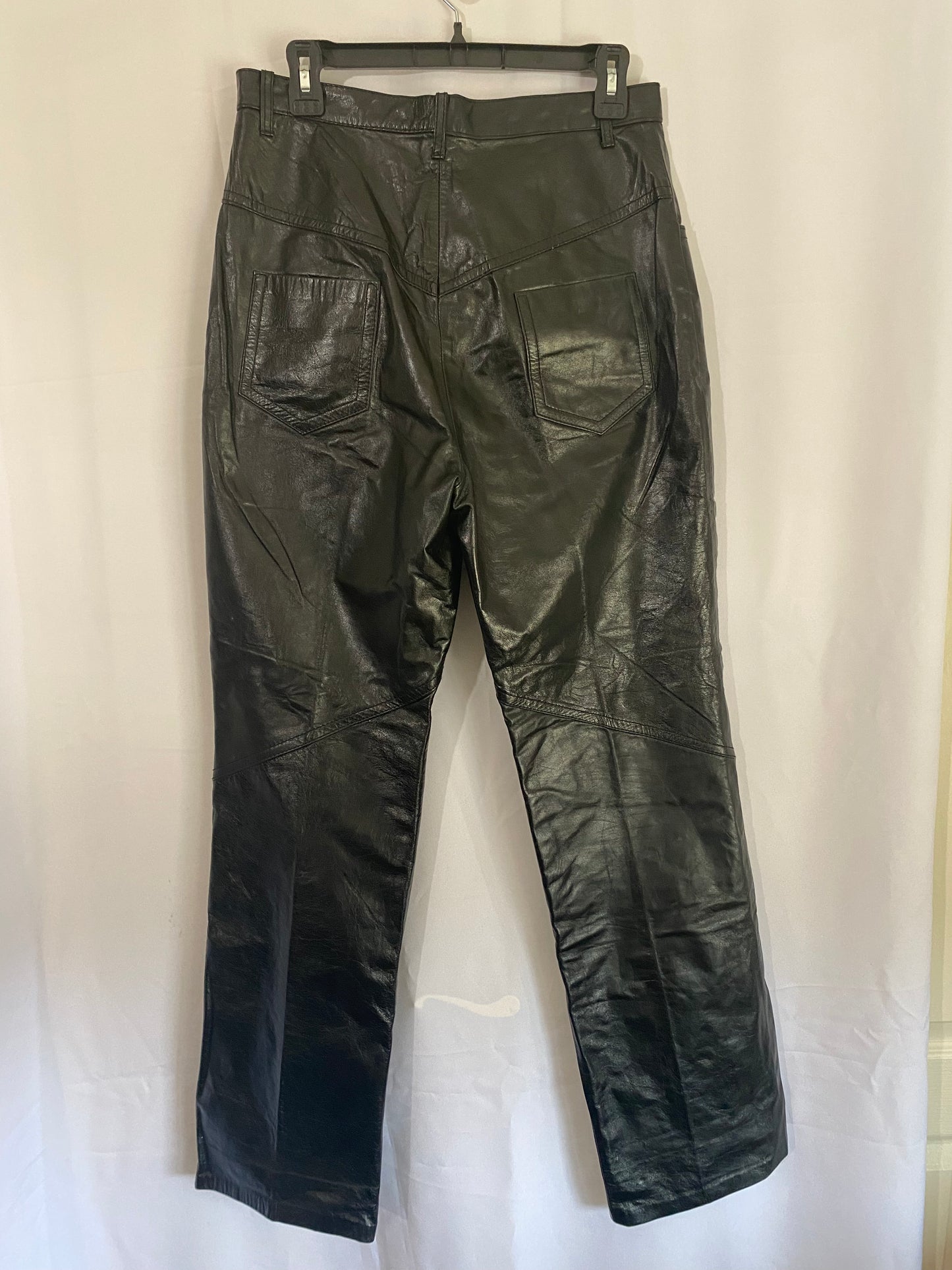Montgomery Ward Black Leather Pants