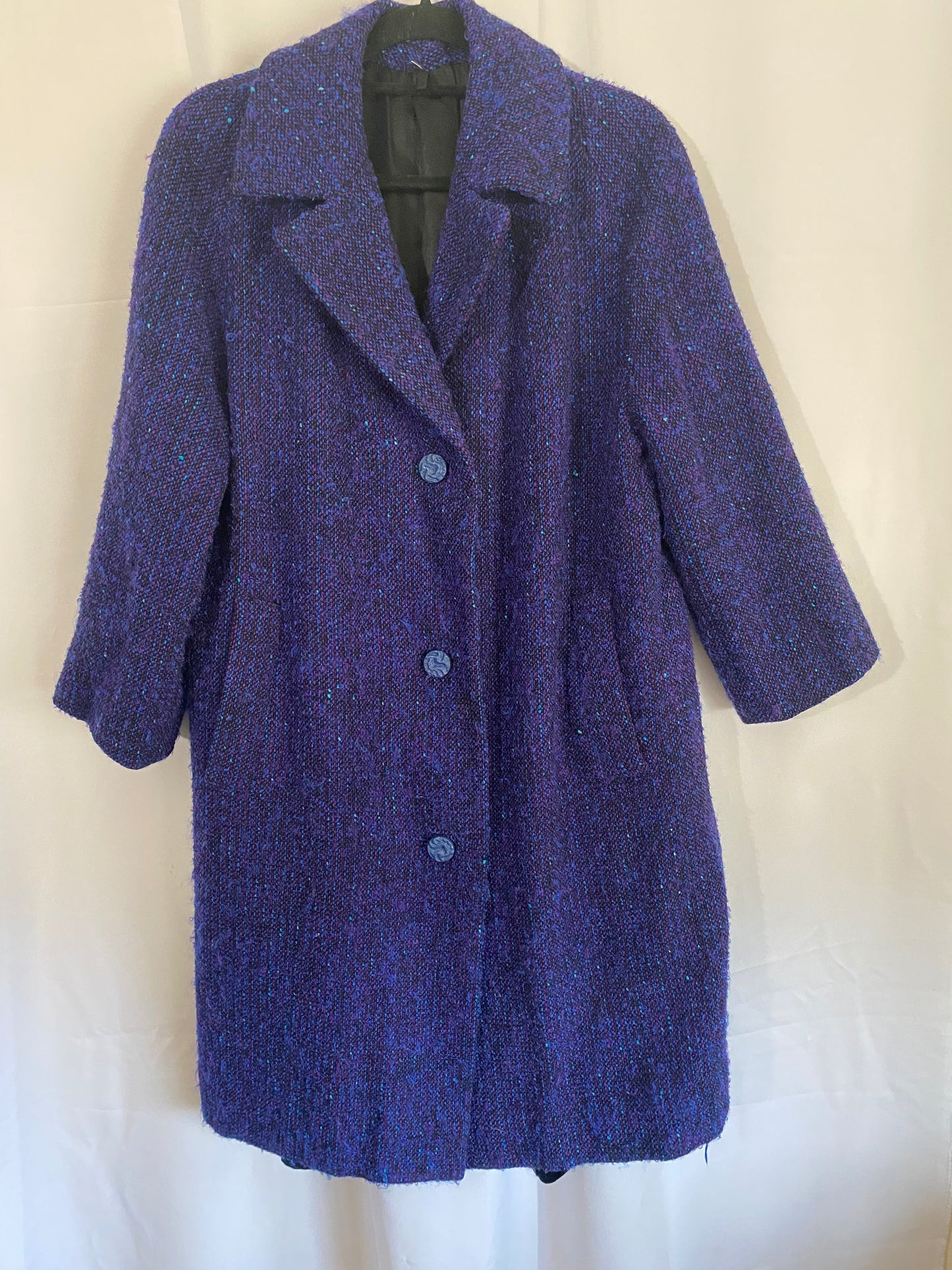 Vibrant Purple/Blue Tweed Jacket
