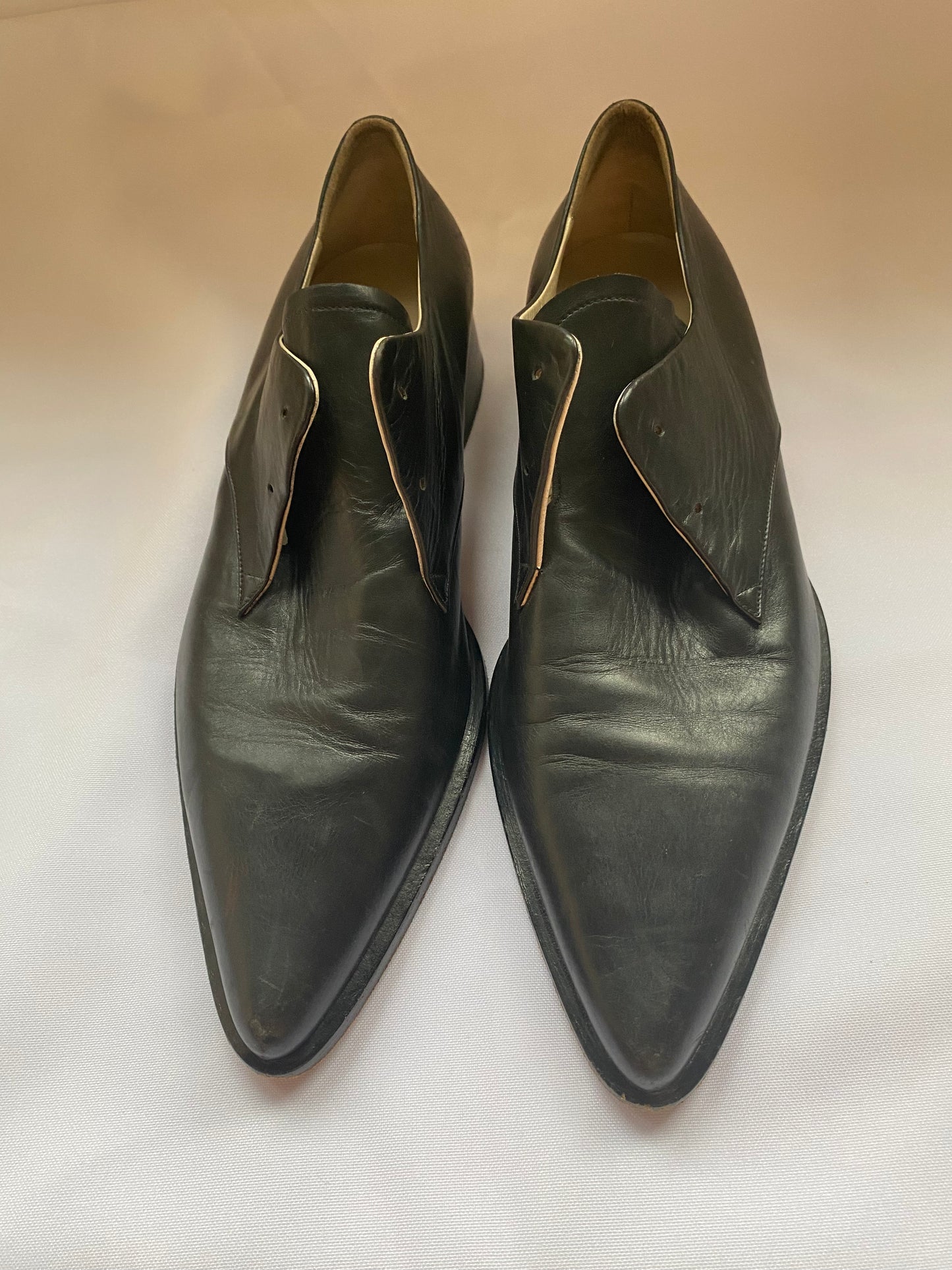 Black Boss Hugo Boss Pointed Leather Dress Shoes