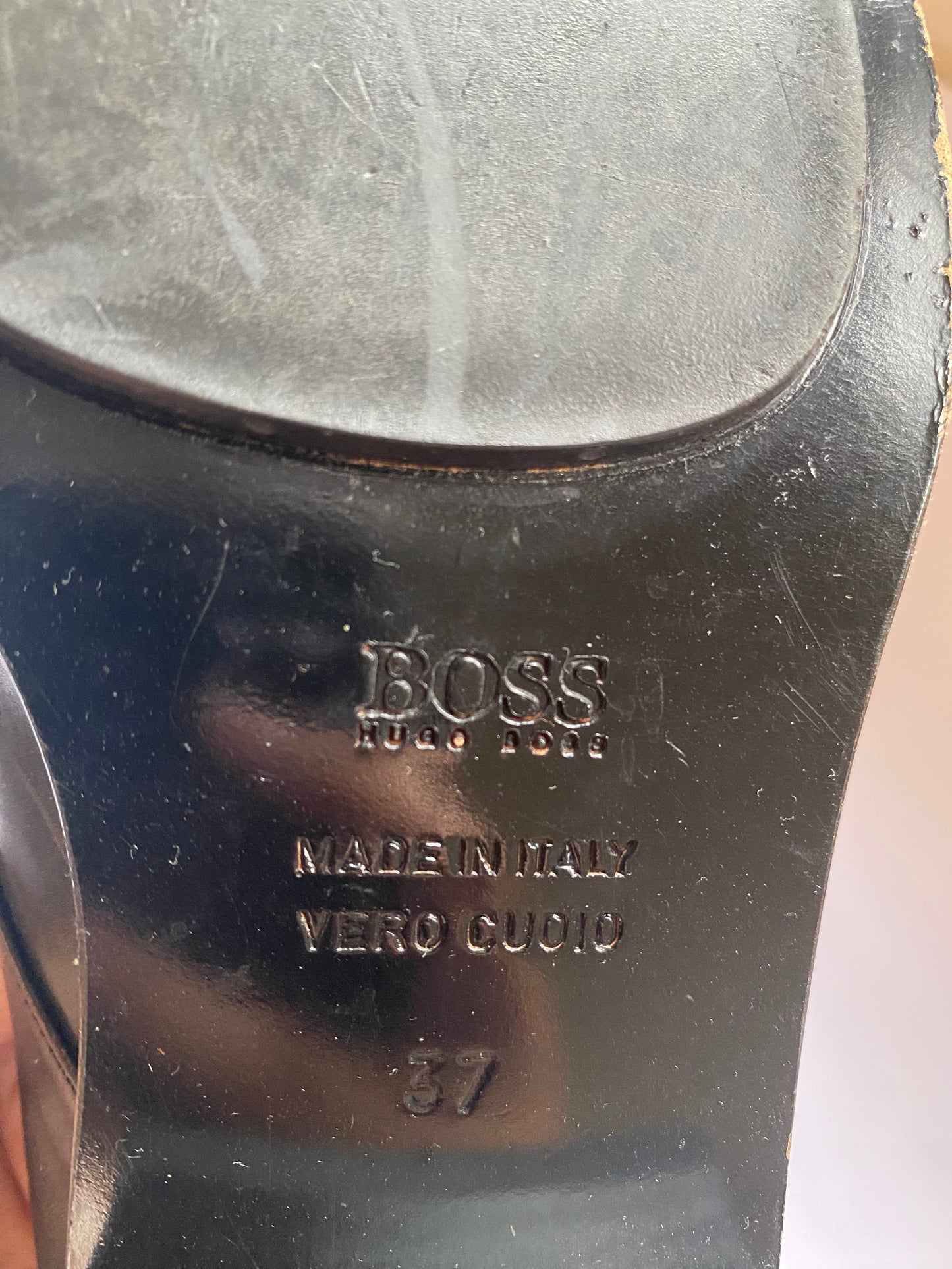 Black Boss Hugo Boss Pointed Leather Dress Shoes
