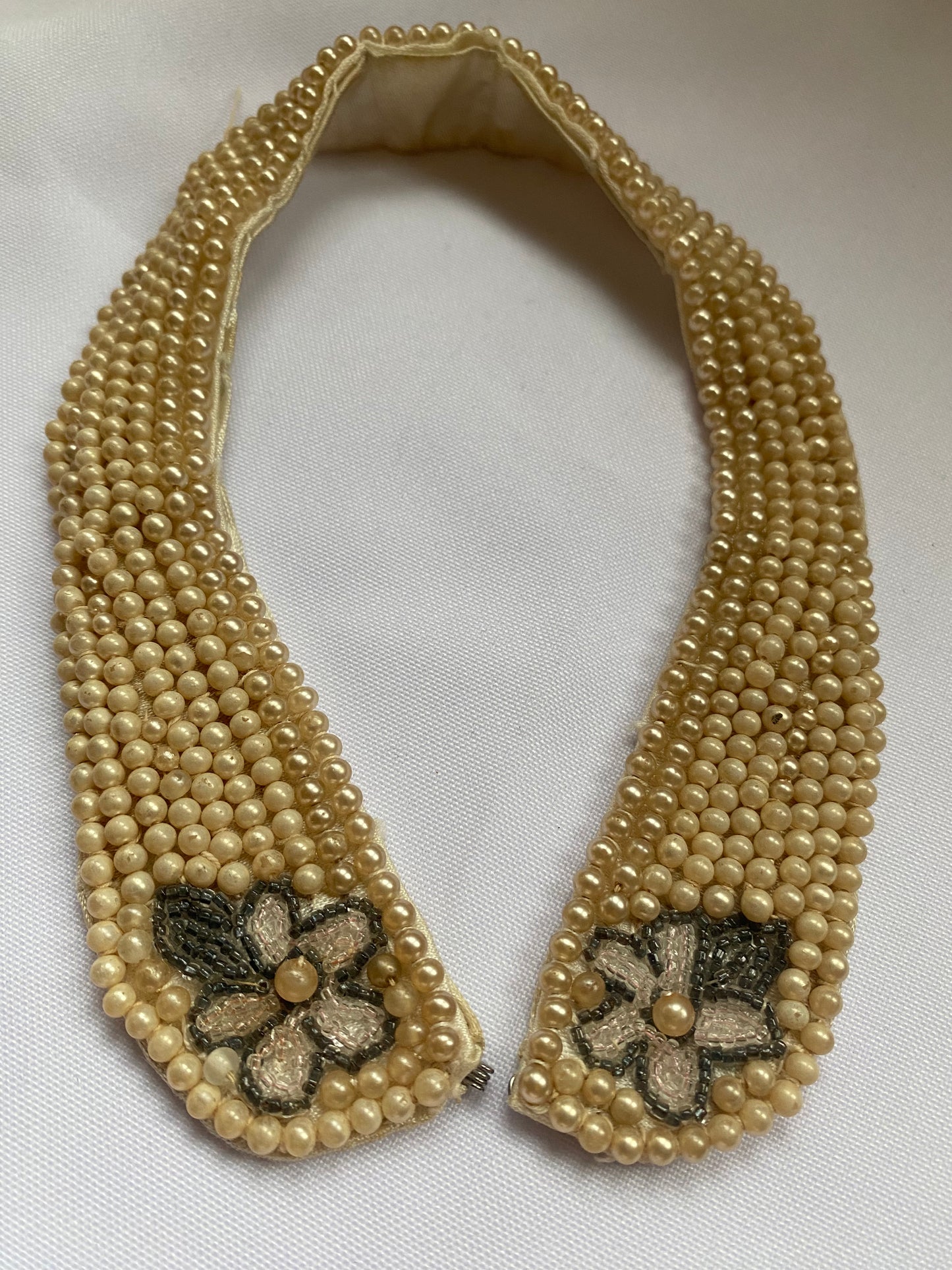 Pearl and Beaded Flower Collar