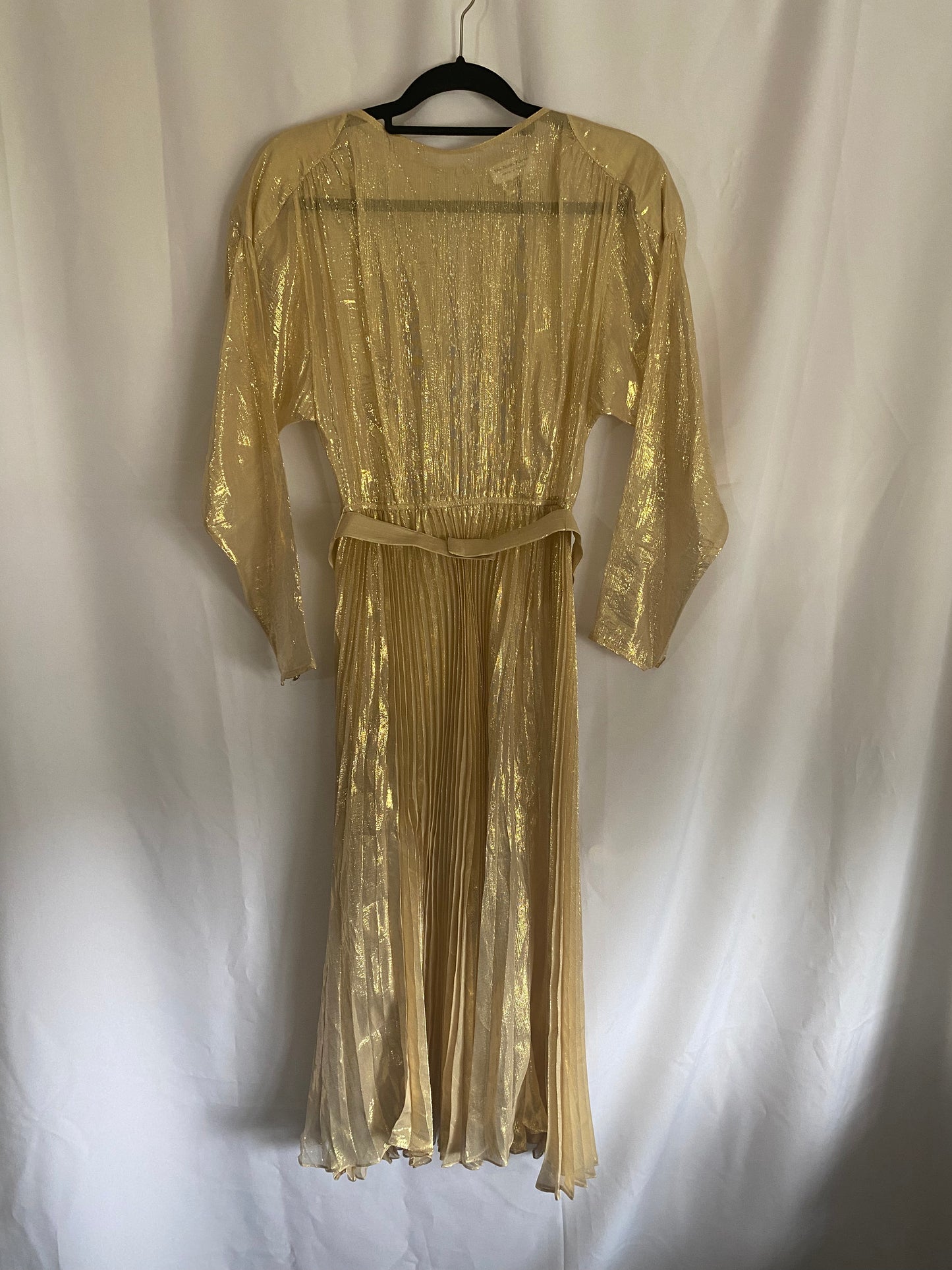 Gold Sheer Dress w/Belt