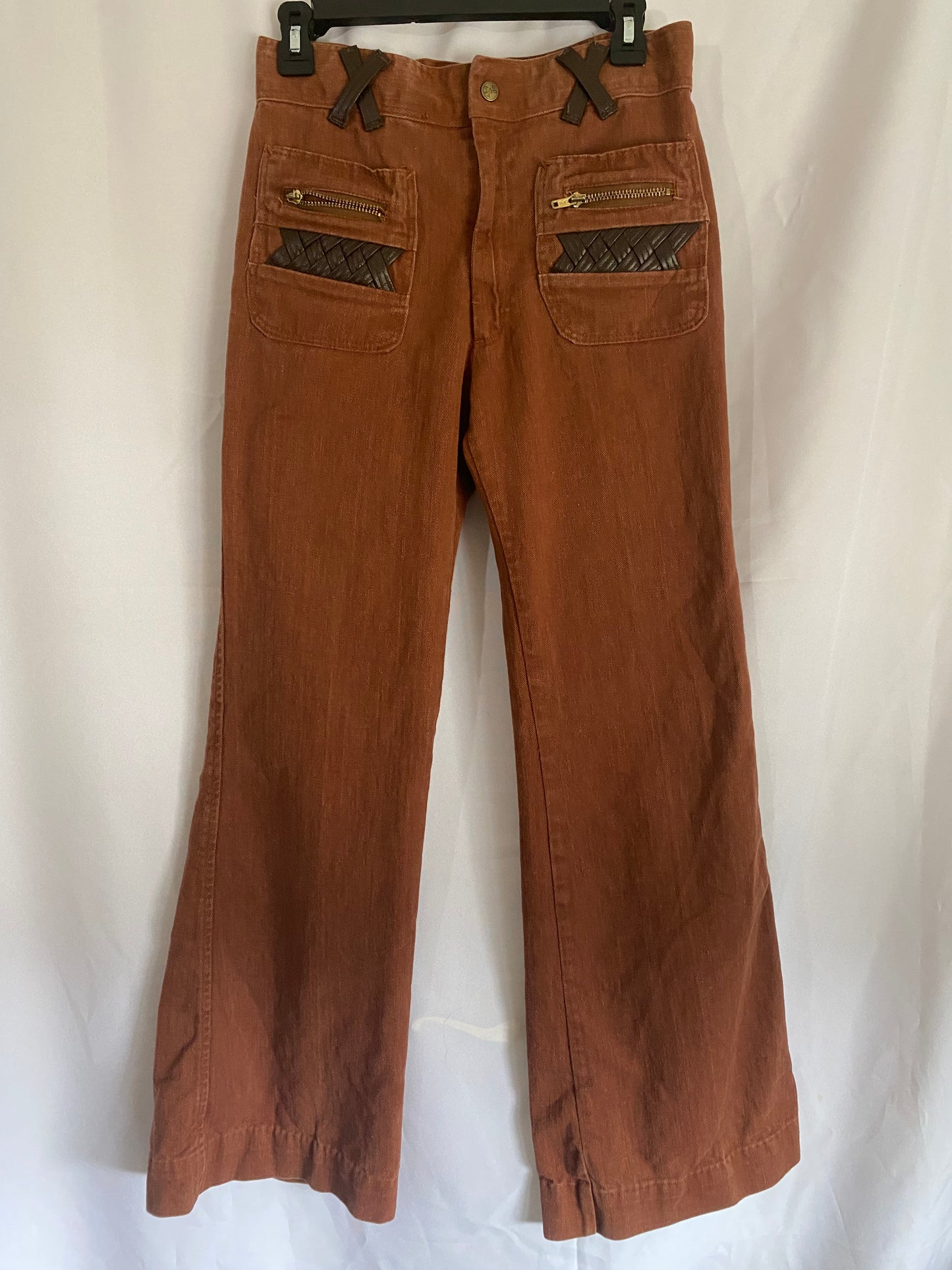 Tan/Brown Bellbottom Pants