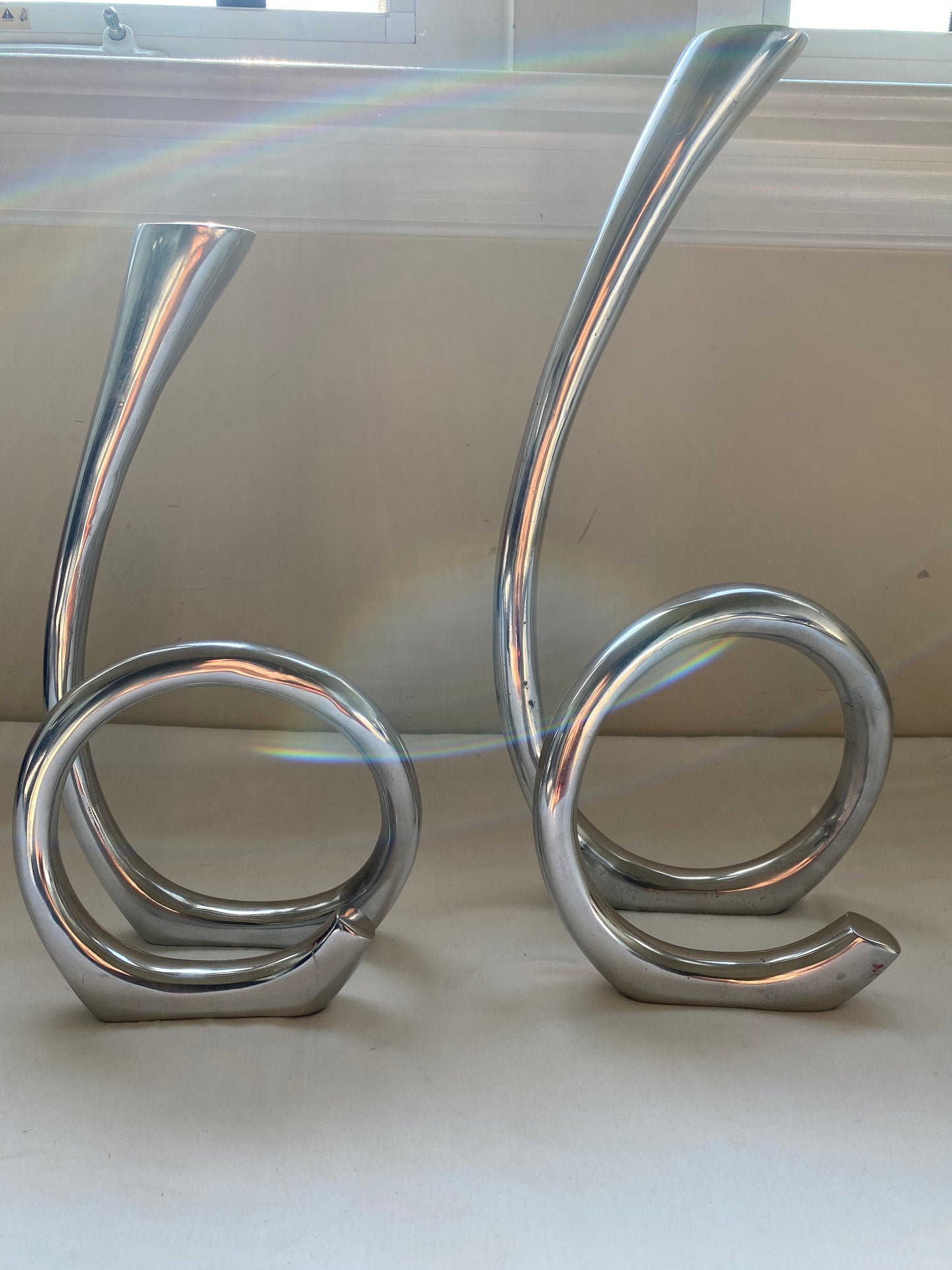 Pair of Modernist Candle Holders