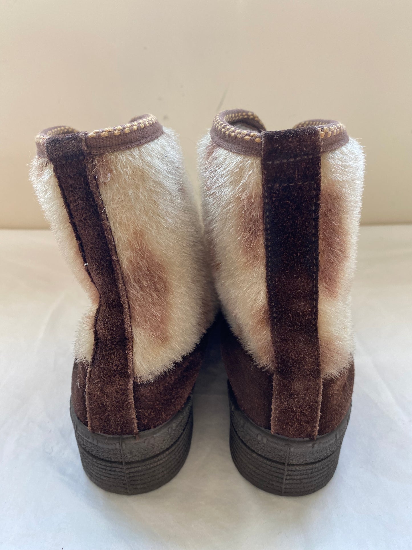 Italian Suede & Animal Fur Boots