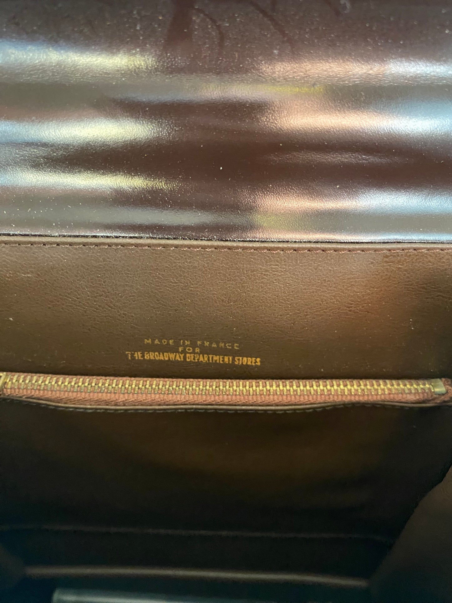 Chocolate Brown "Made in France for the Broadway Department Stores" Purse
