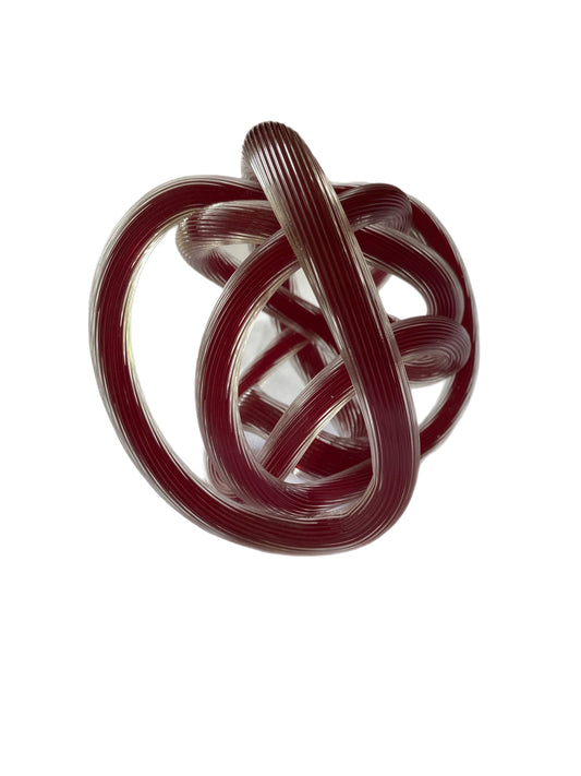 Maroon Glass Twisting Knot