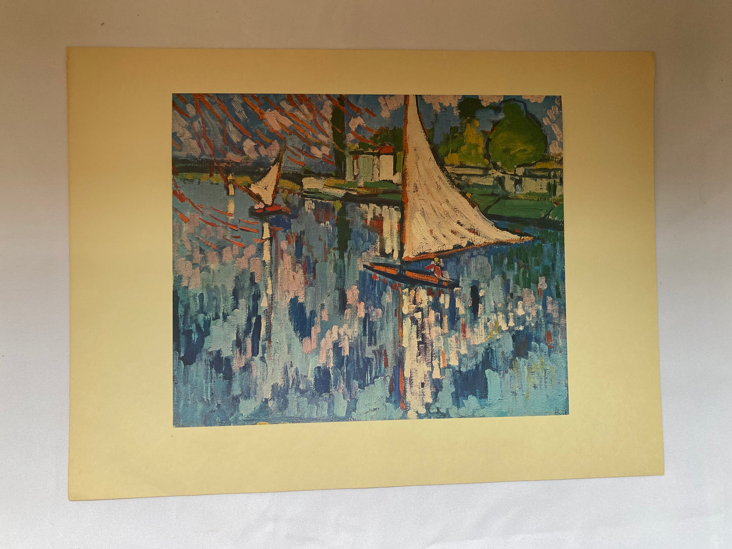 Rare lithograph "Sailing-Boats" by Maurice Vlaminck