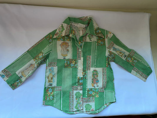 1980s Kid's JCPenney Holly Hobbie Long Sleeve Shirt